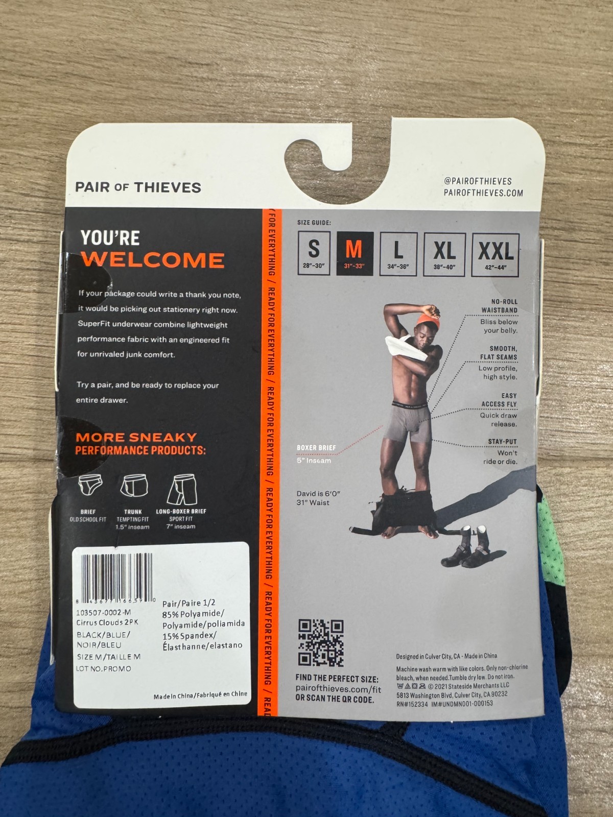 New Pair of Thieves 2-PACK Men’s Boxer Briefs MEDIUM Mesh Performance Superfit
