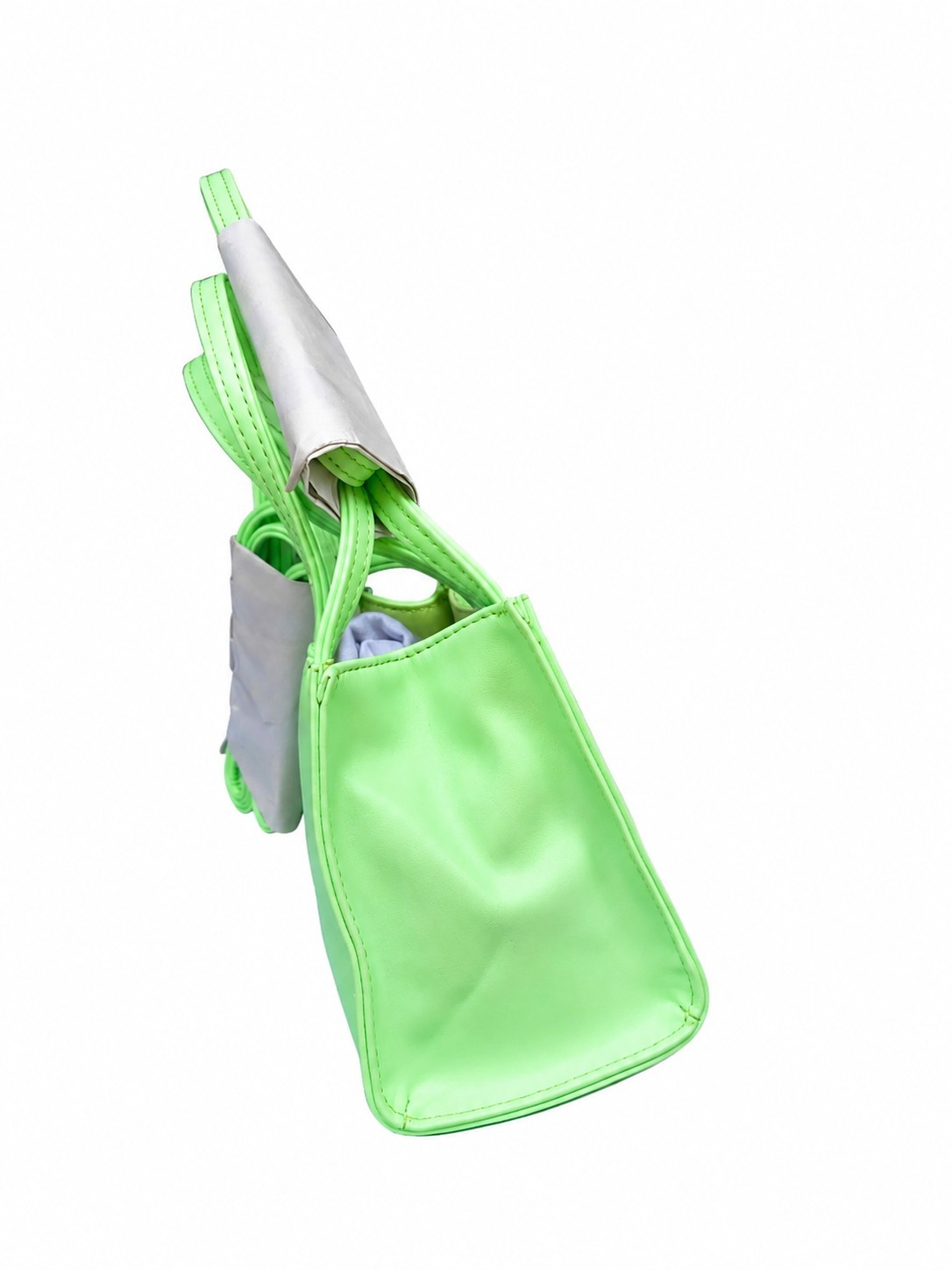 Telfar Small Double Mint Shopping Bag Green Logo Crossbody Tote NWT