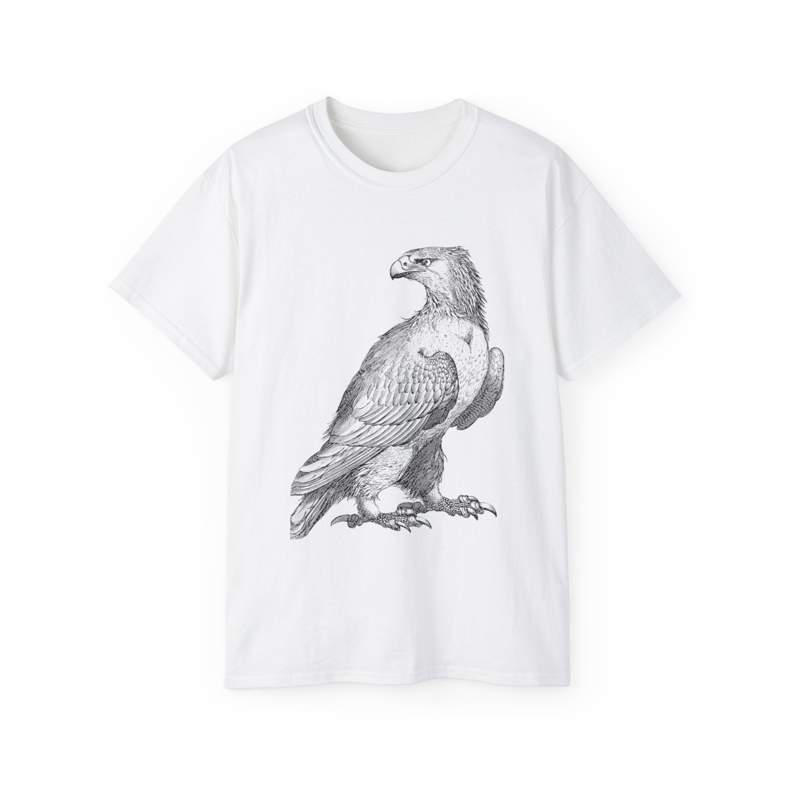 Eagle Bird Nature Line Art Animal Wings | Custom Graphic T-Shirt