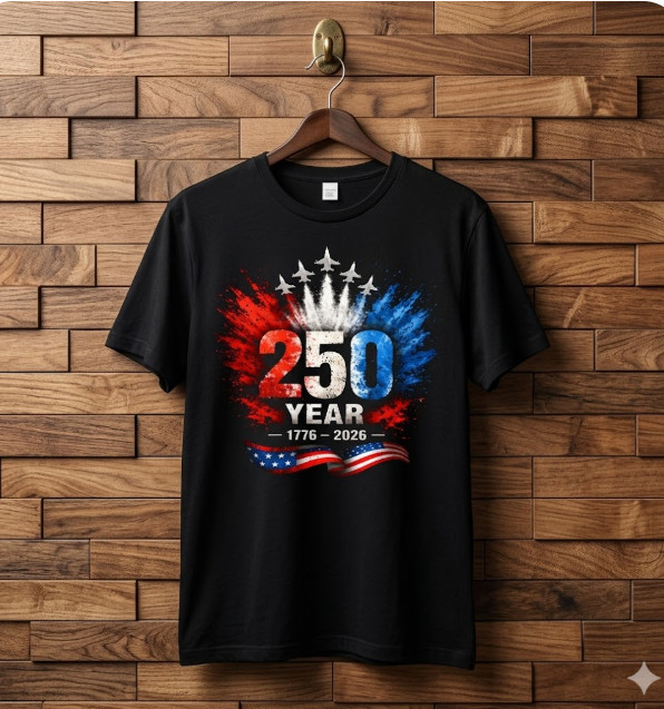 America 250th Anniversary 2026 Vintage Retro USA Patriotic T-Shirt