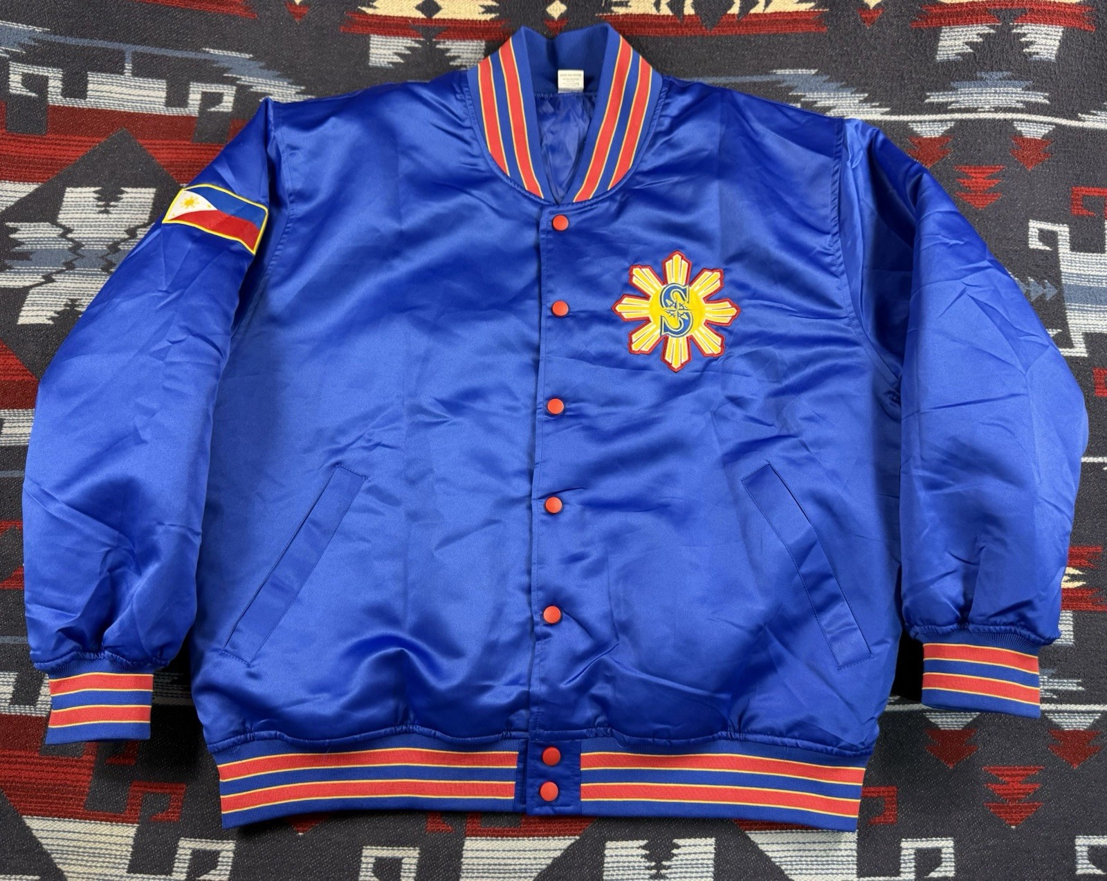 Seattle Mariners Filipino heritage night Satin bomber jacket Coat Philippines L