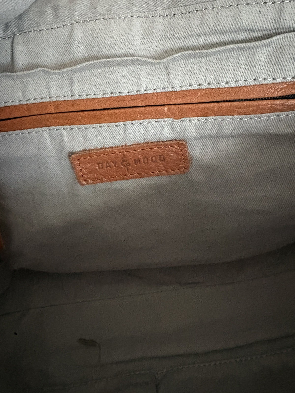Day & Mood Anthropologie Panna Woven Crossbody Bag Cognac Brown Leather Purse