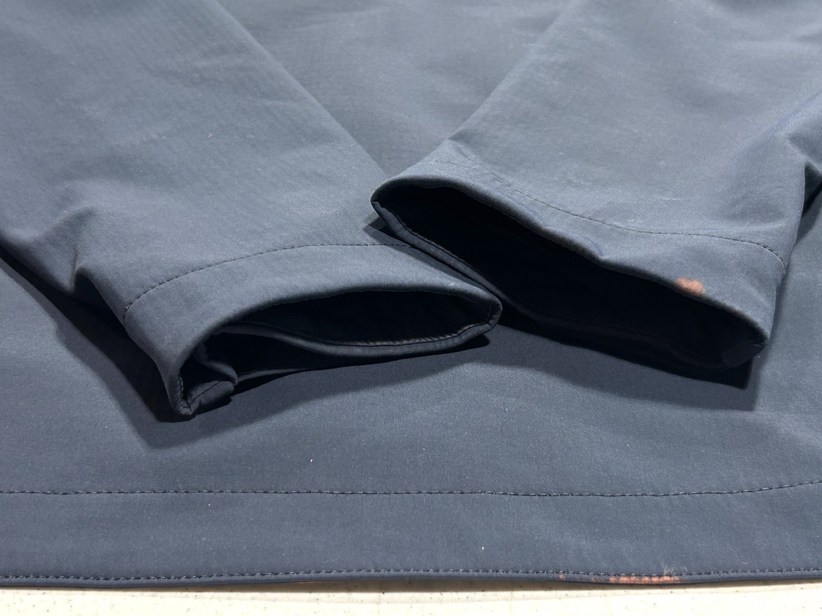 Carhartt Rough Cut Soft Shell Work Jacket Coat Stretch Navy Blue Gray Zip • Med