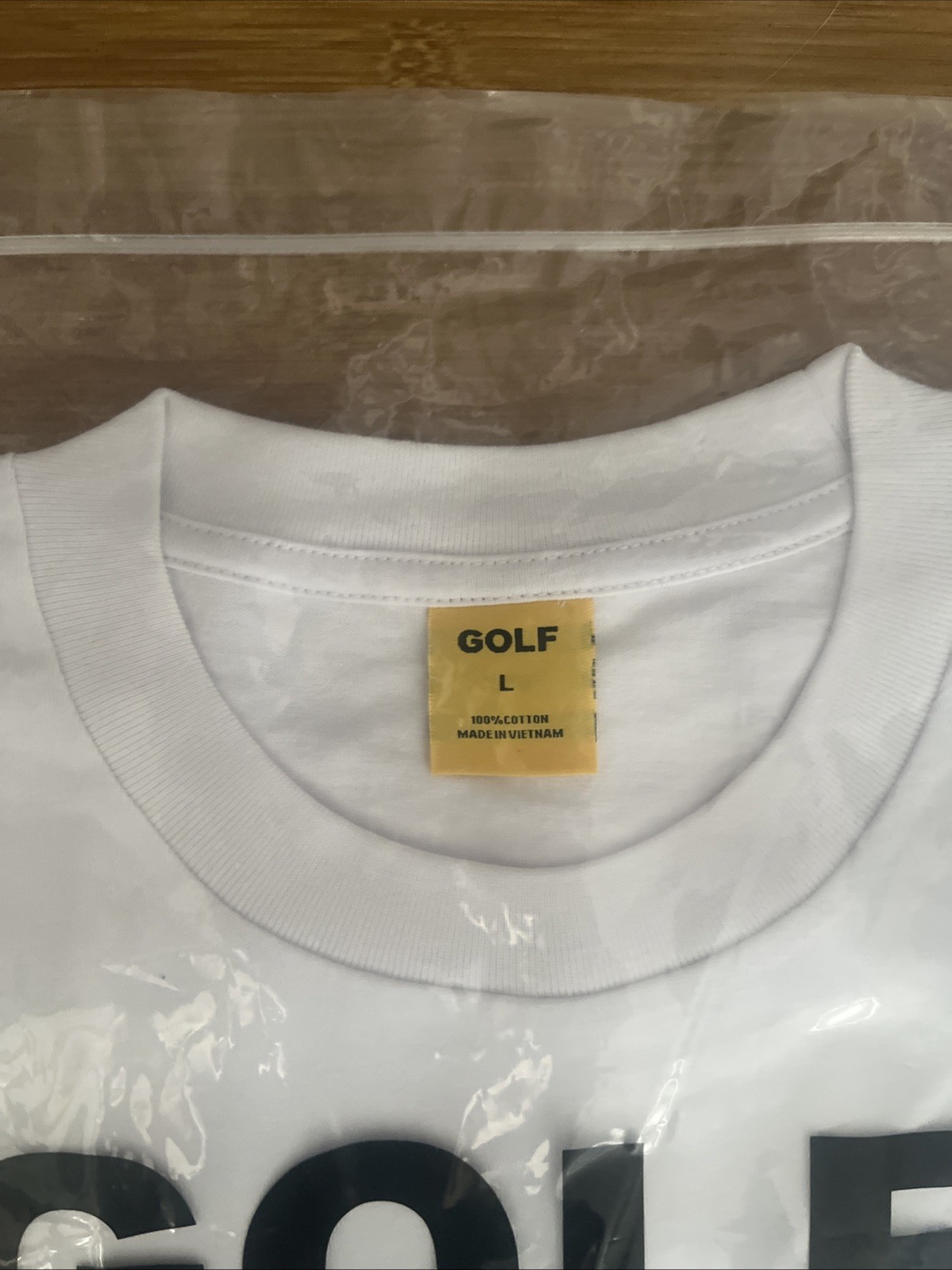 Golf Wang Logo Tee White/Navy SZ LG – Brand New