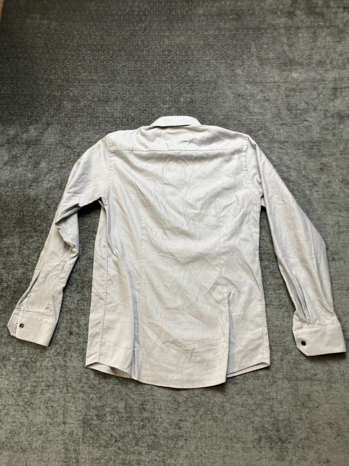 Eton Dress Shirt Men’s 15 38 White Textured Contemporary Fit Formal Button Up