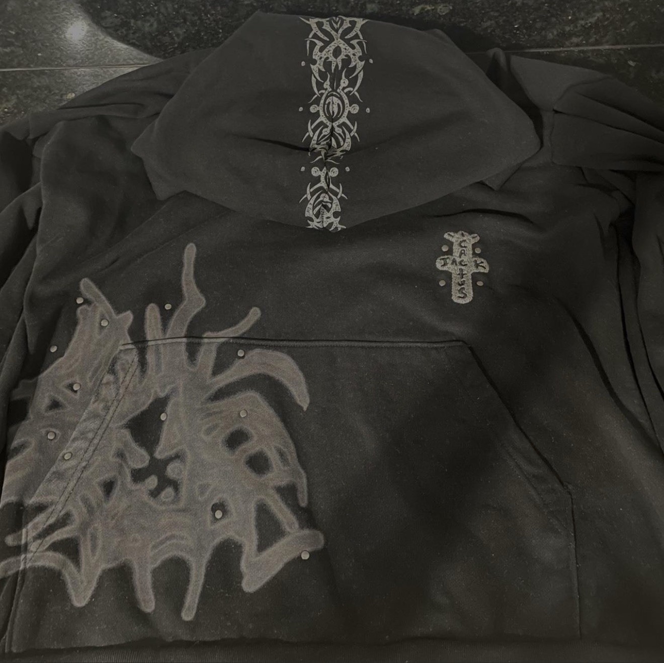 Travis Scott Cactus Jack Hoodie Black Size L