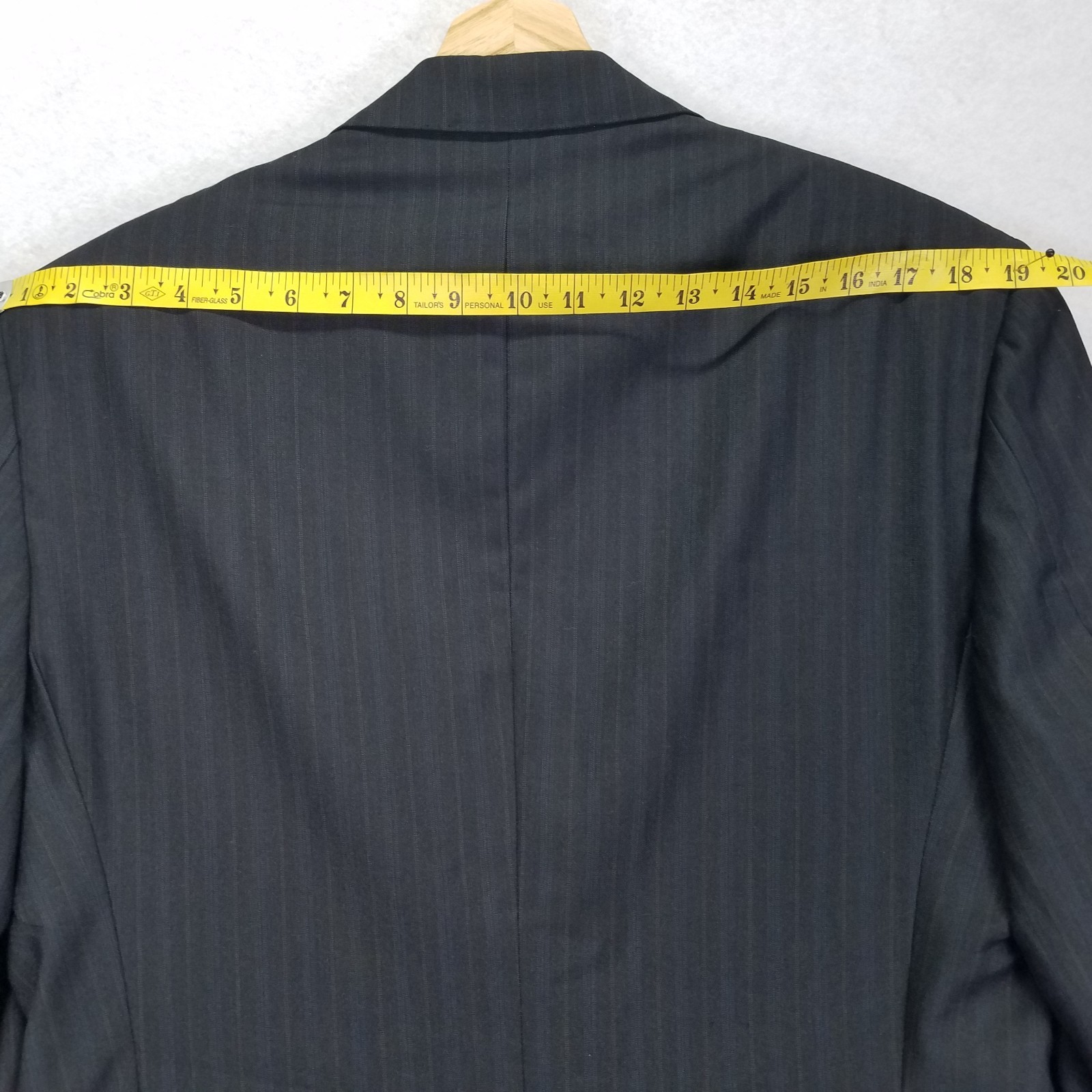 Canali Proposta Mens US 40R EU 50R Gray Pinstripe Wool Suit Jacket Italy Vtg