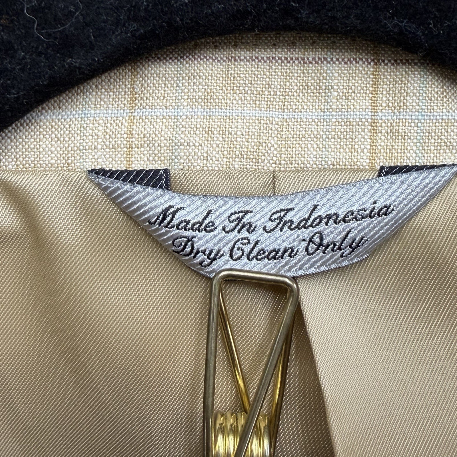 Haspel Blazer 42R Beige Windowpane Plaid 100% Linen 2-Button Sport Coat Jacket