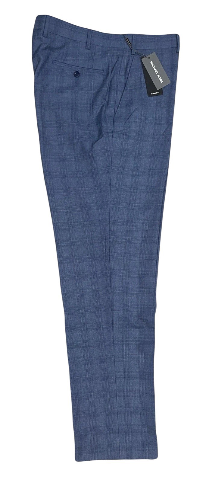 Michael Kors Mens Classic fit Dress Pants 40 / 32 Navy Blue Plaid Wool
