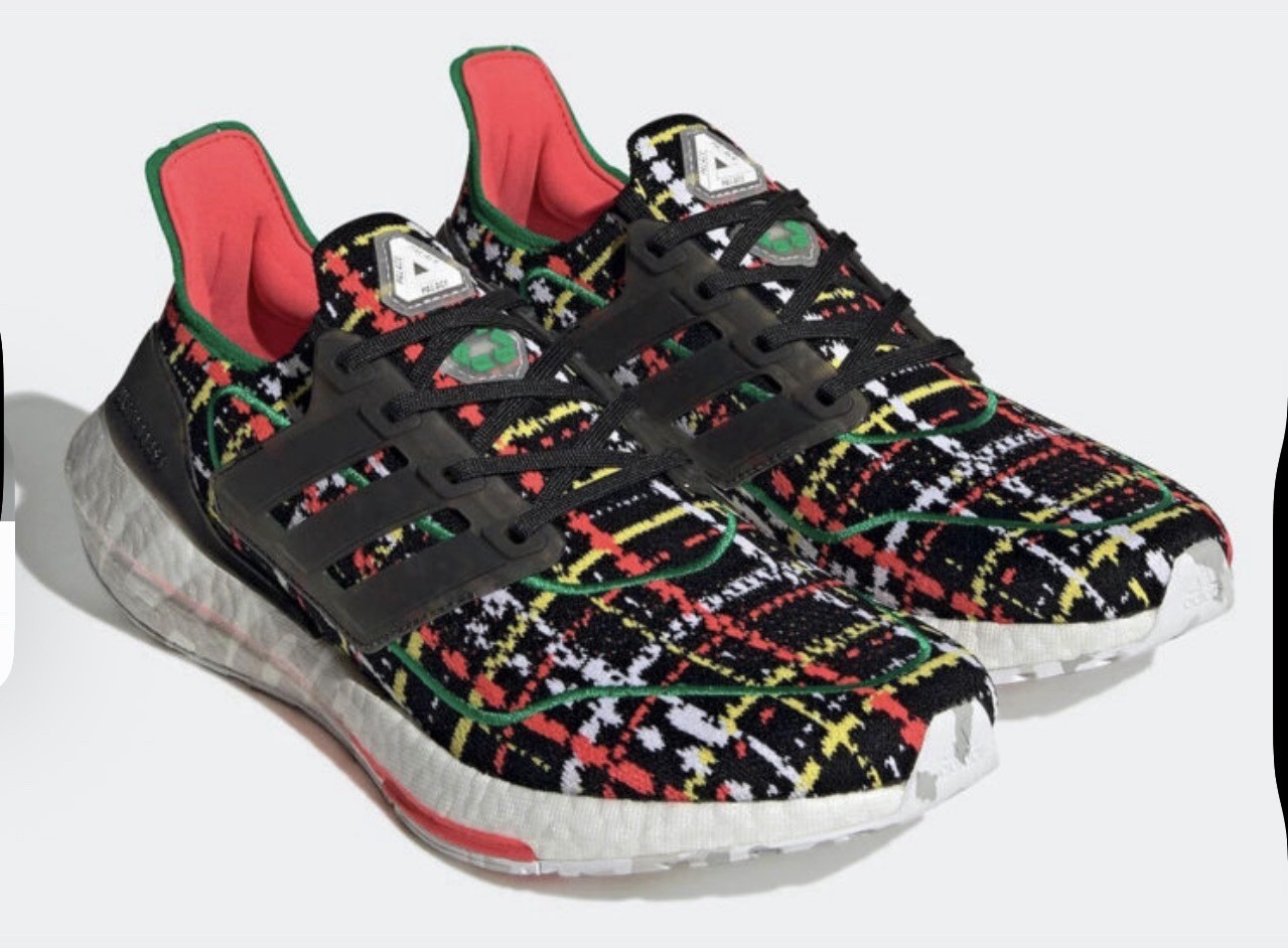 Size 8.5 – Palace x adidas UltraBoost 21 Black Multicolor Skating Sneakers