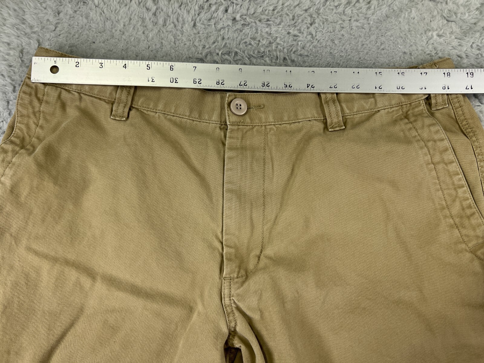 Dockers Pants Mens 38 Beige Cargo Pockets 100% Cotton DUCK Camping Outdoor