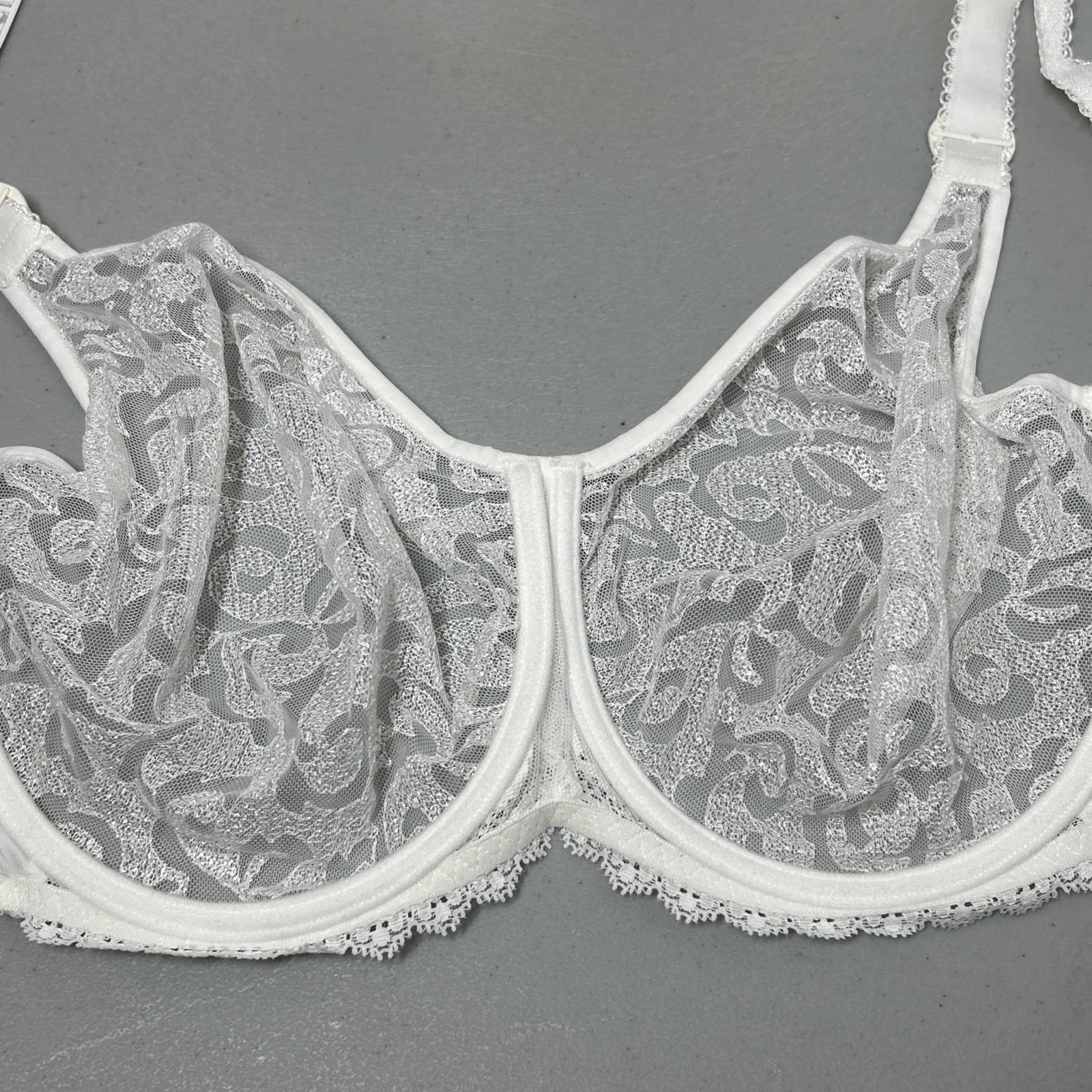 Empreinte Naturel Leia Underwire Unpadded Bra 36G White Floral Lace