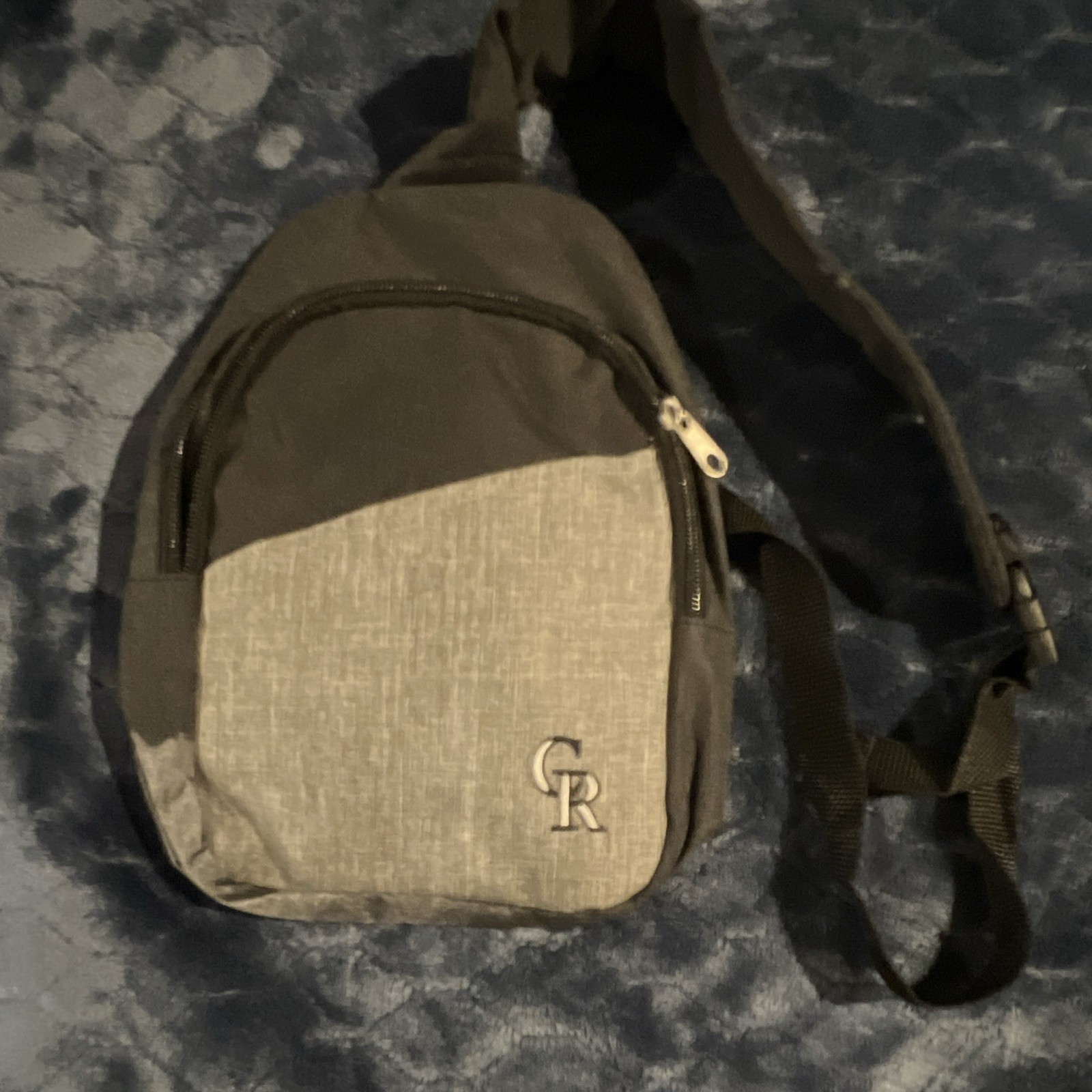 Colorado Rockies Gray/Black Small Sling Crossbody Bag Closure Adjustable Strap