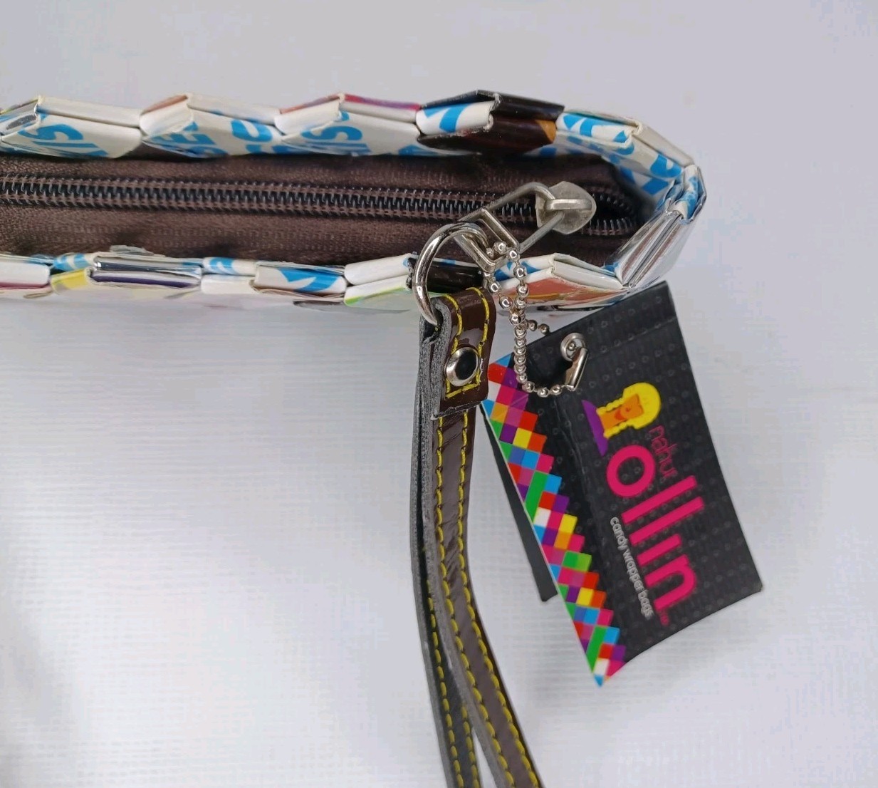 Nahui Ollin Candy Wrapper Clutch Purse With Handle Kisses