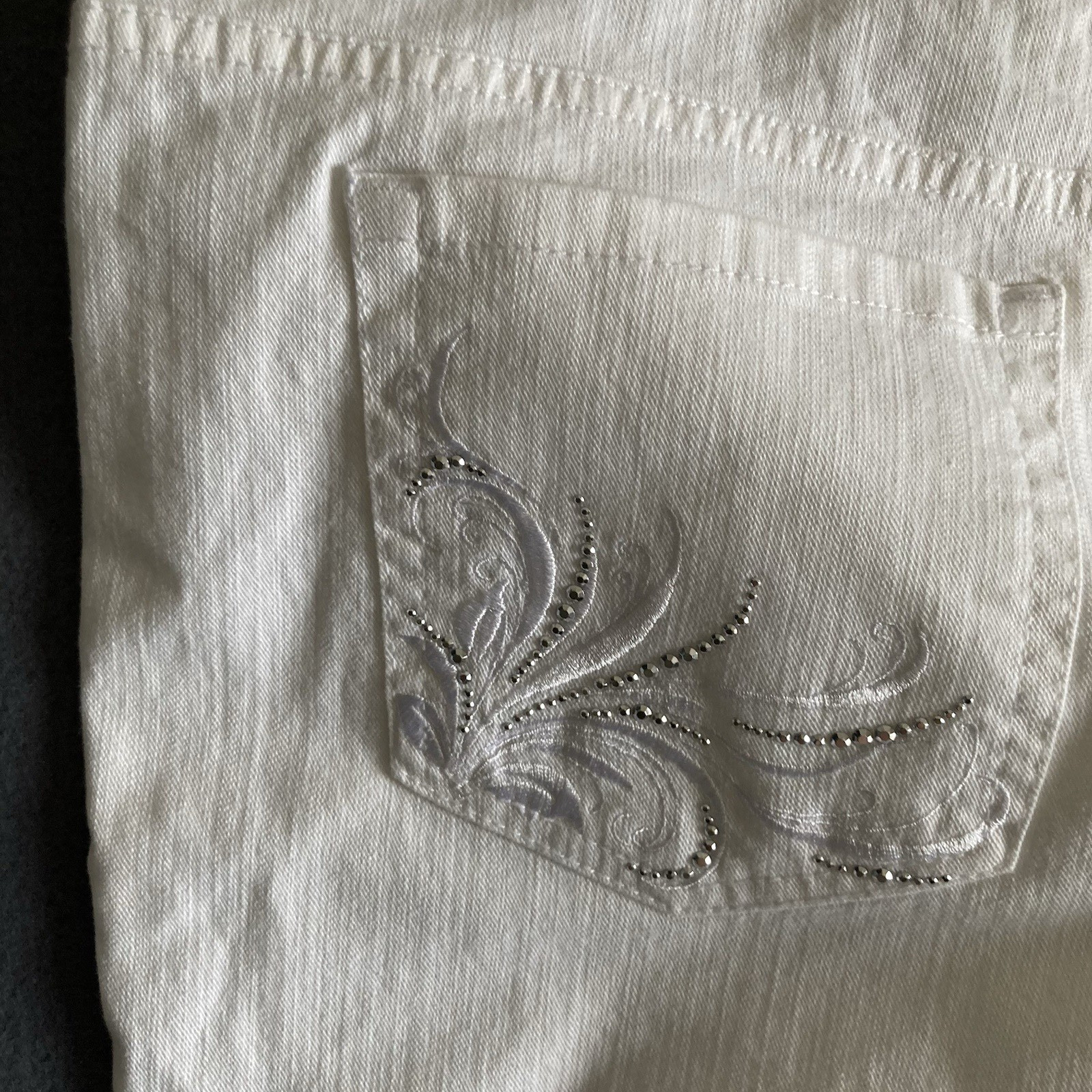 Gloria Vanderbilt Amanda Pant Women’s 12 Petite Off White Classic Fit Slimming