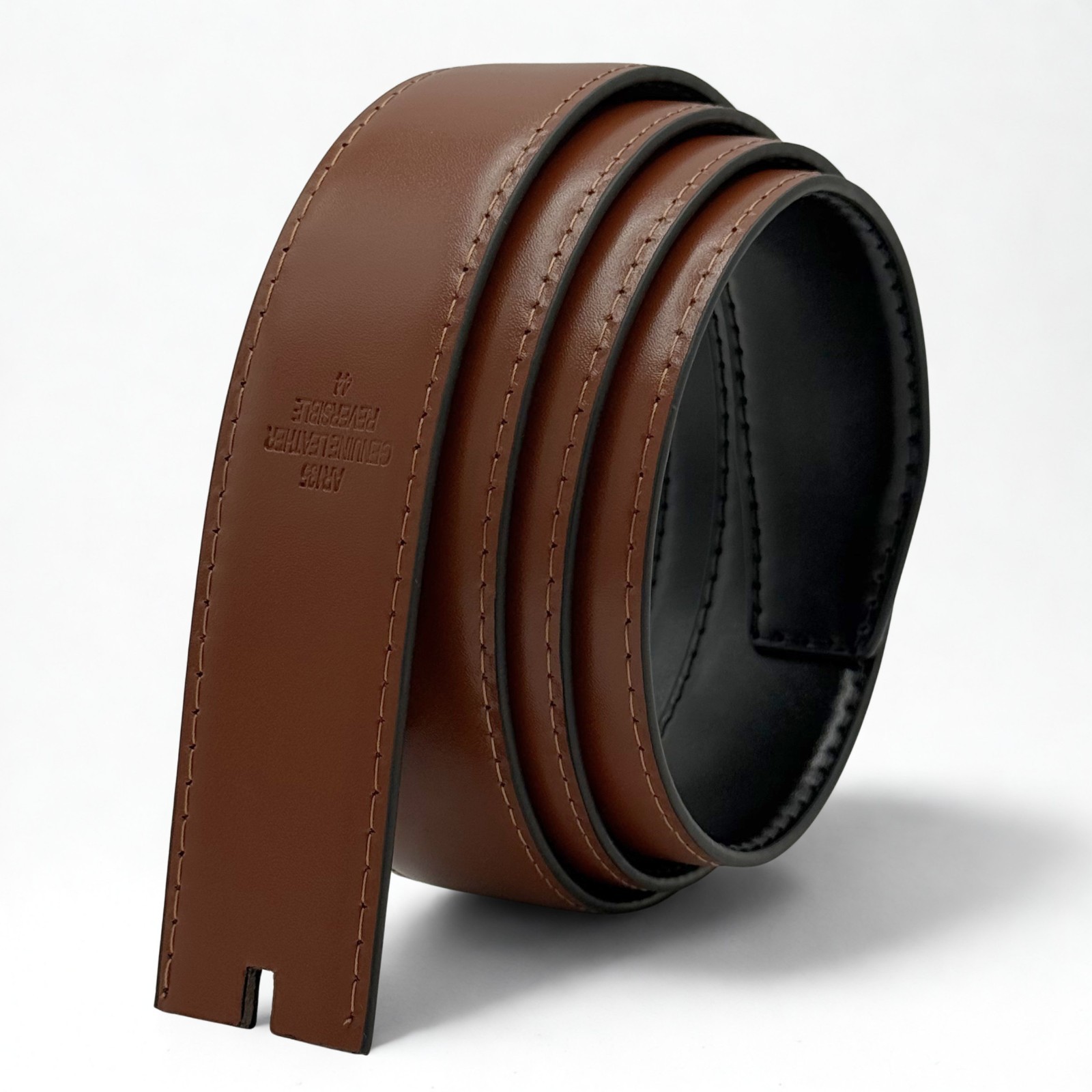 Handmade Genuine Leather Reversible Belt Strap Replacement 1-3/8″(35mm) Wide