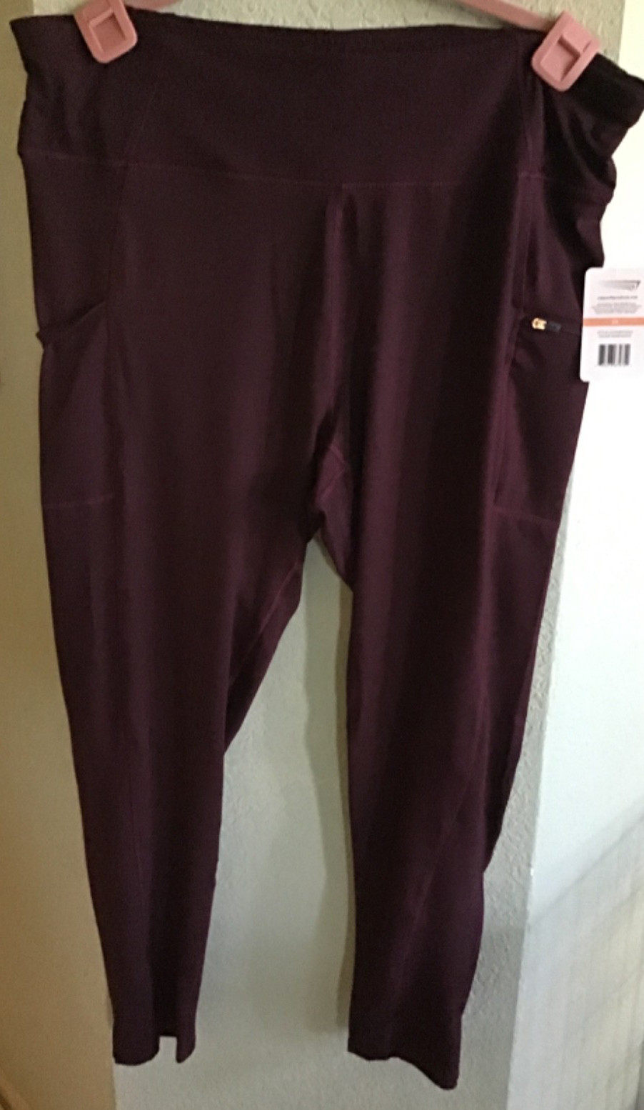 Copper Fit 3X Leggings LIVE LIMITLESS Compression Leggings 4Way Stretch Eggplant