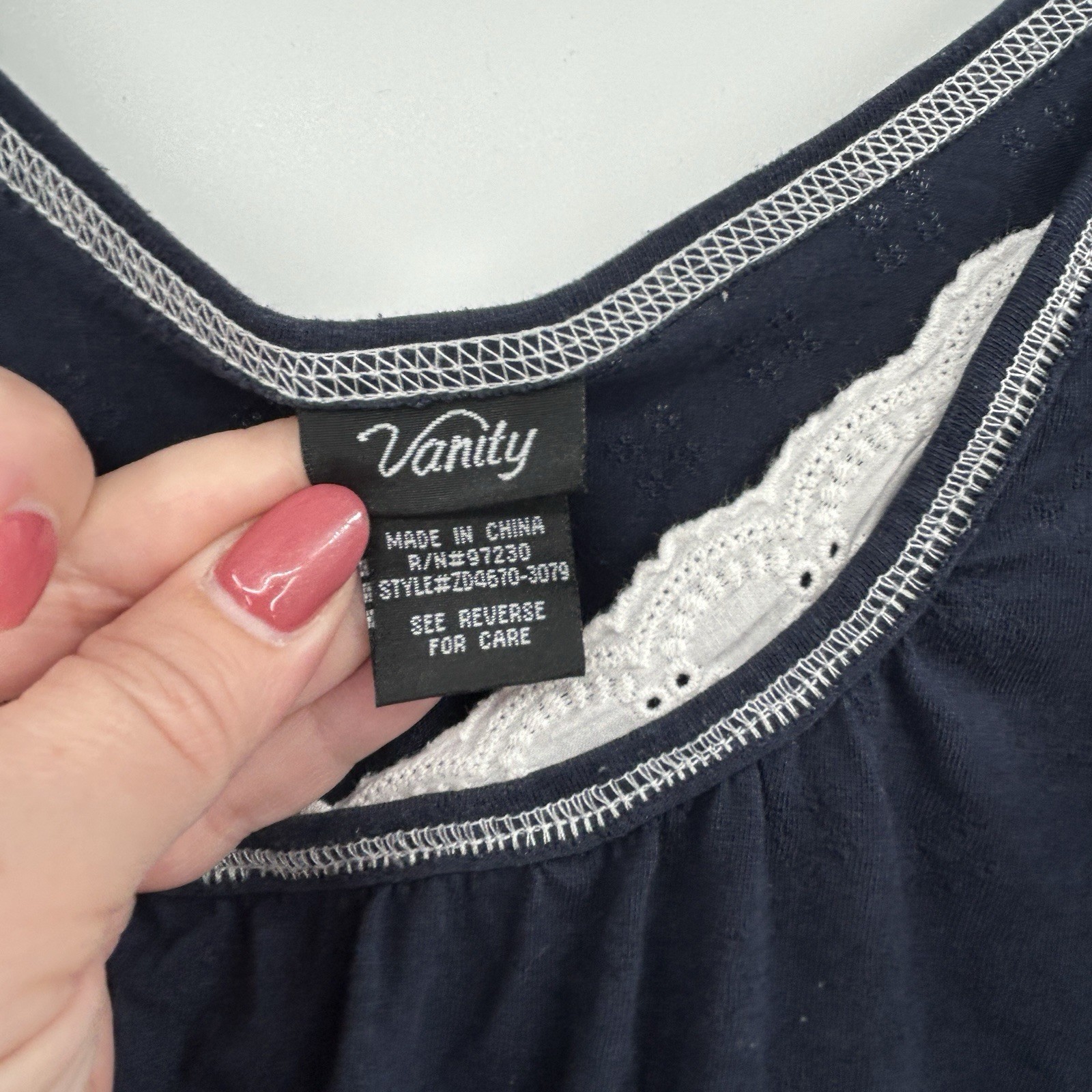 Vanity Y2K Womens Babydoll Tank Top Size XL Preppy Grunge Elena Empire Waist