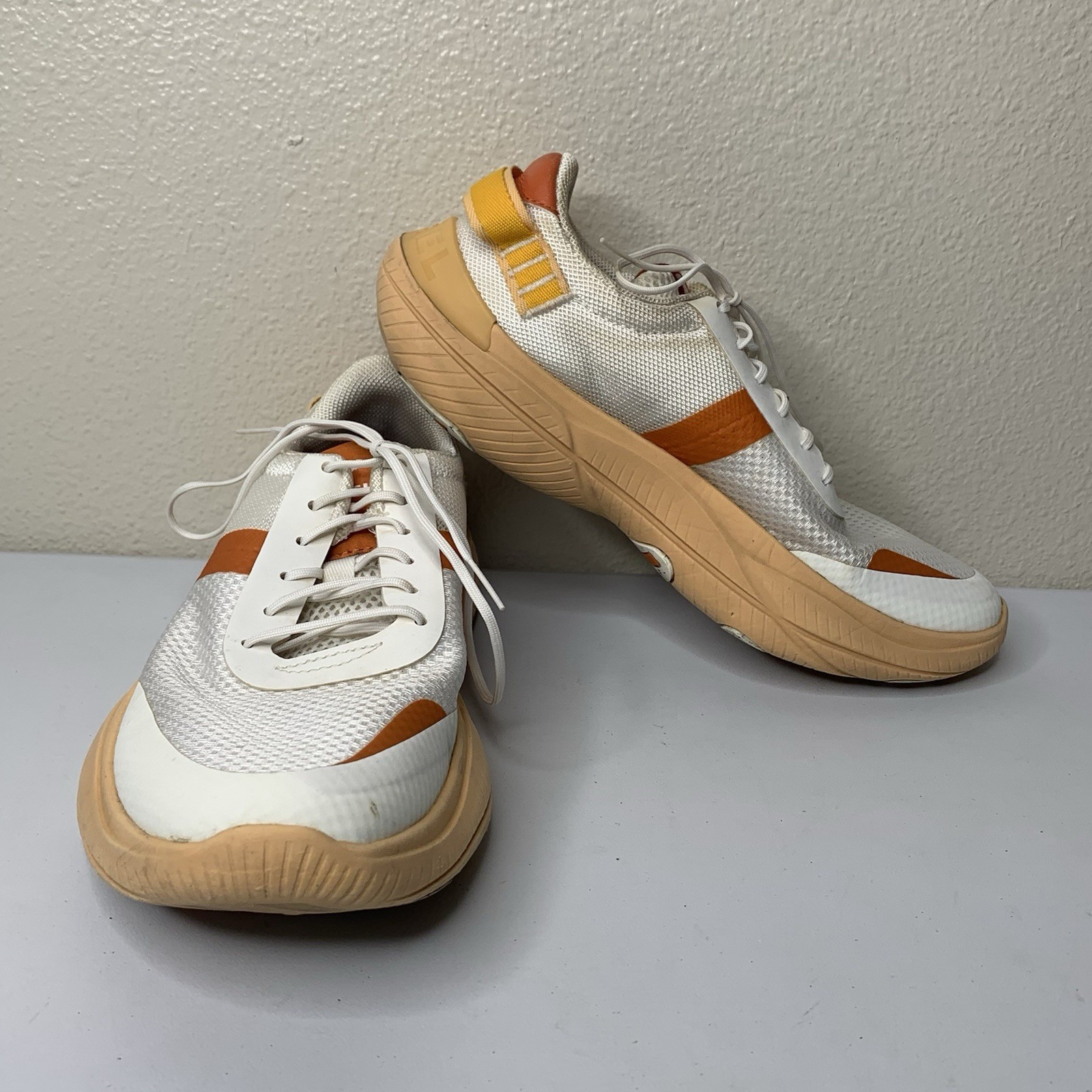 Sorel x Prana Sneakers Explorer Blitz Womens Leisure Lace Sea Salt Sz 8.5 Orange