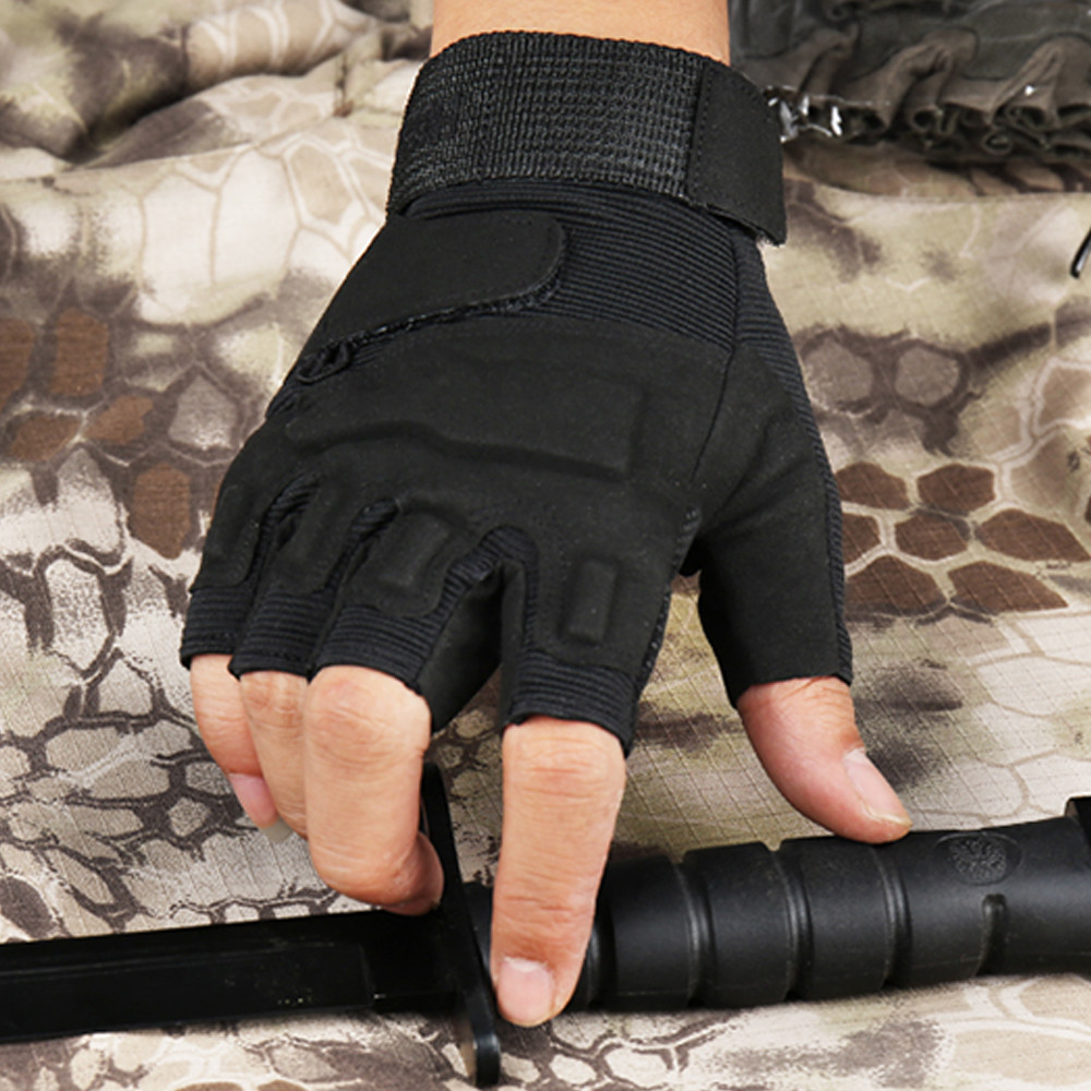 Tactical Half Finger Gloves Men’s Army Military Combat Outdoor Sports Fingerless