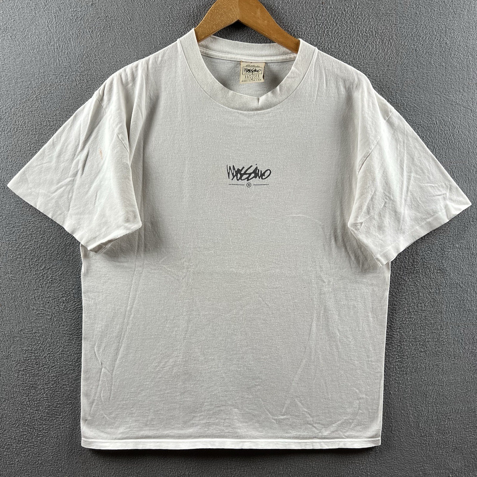 Vintage Mossimo Shirt Mens Medium White 90s Single Stitch Skater Surf Grunge Tee