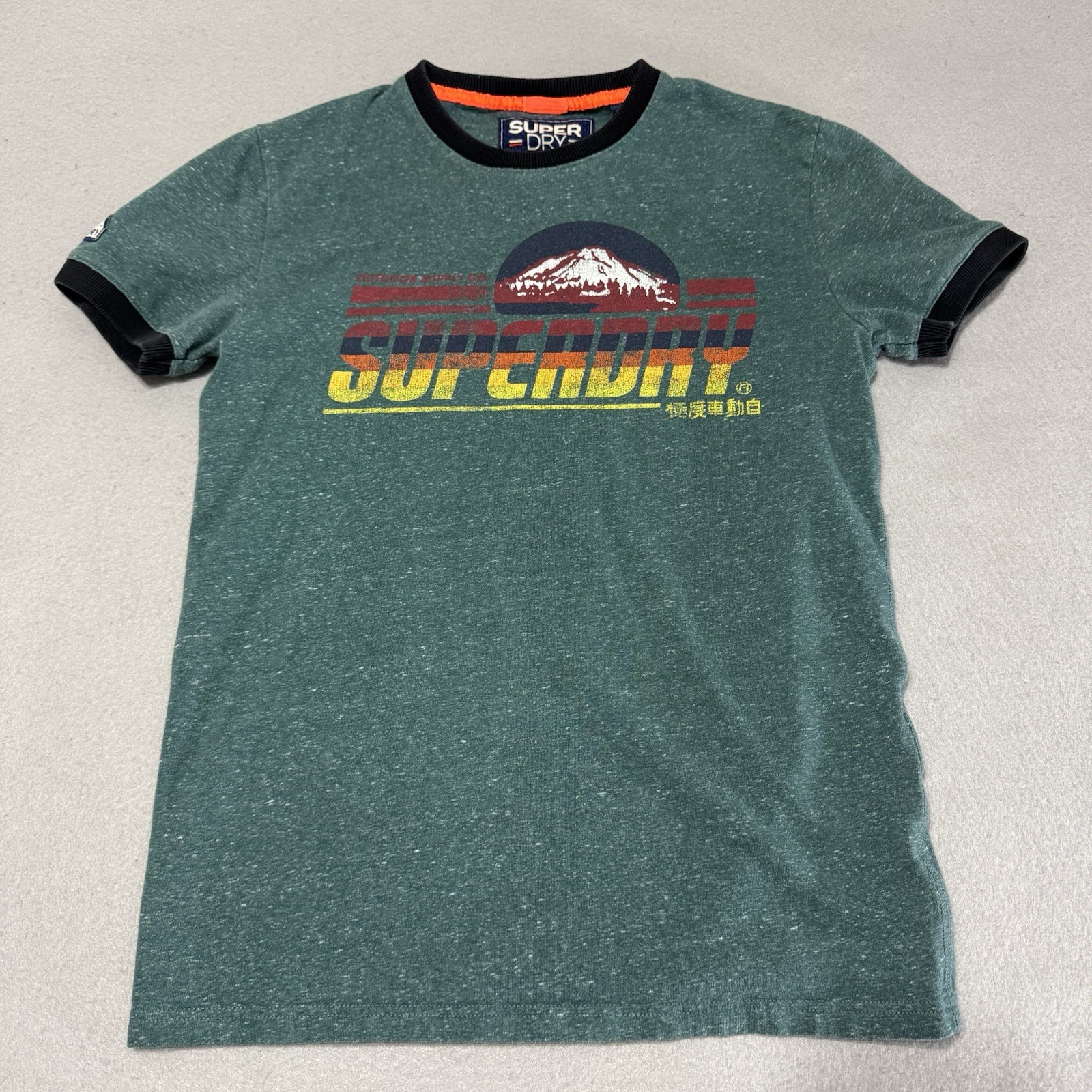 Superdry Ringer T Shirt Small Short Sleeve Japan Mountain Outdoor Colorful