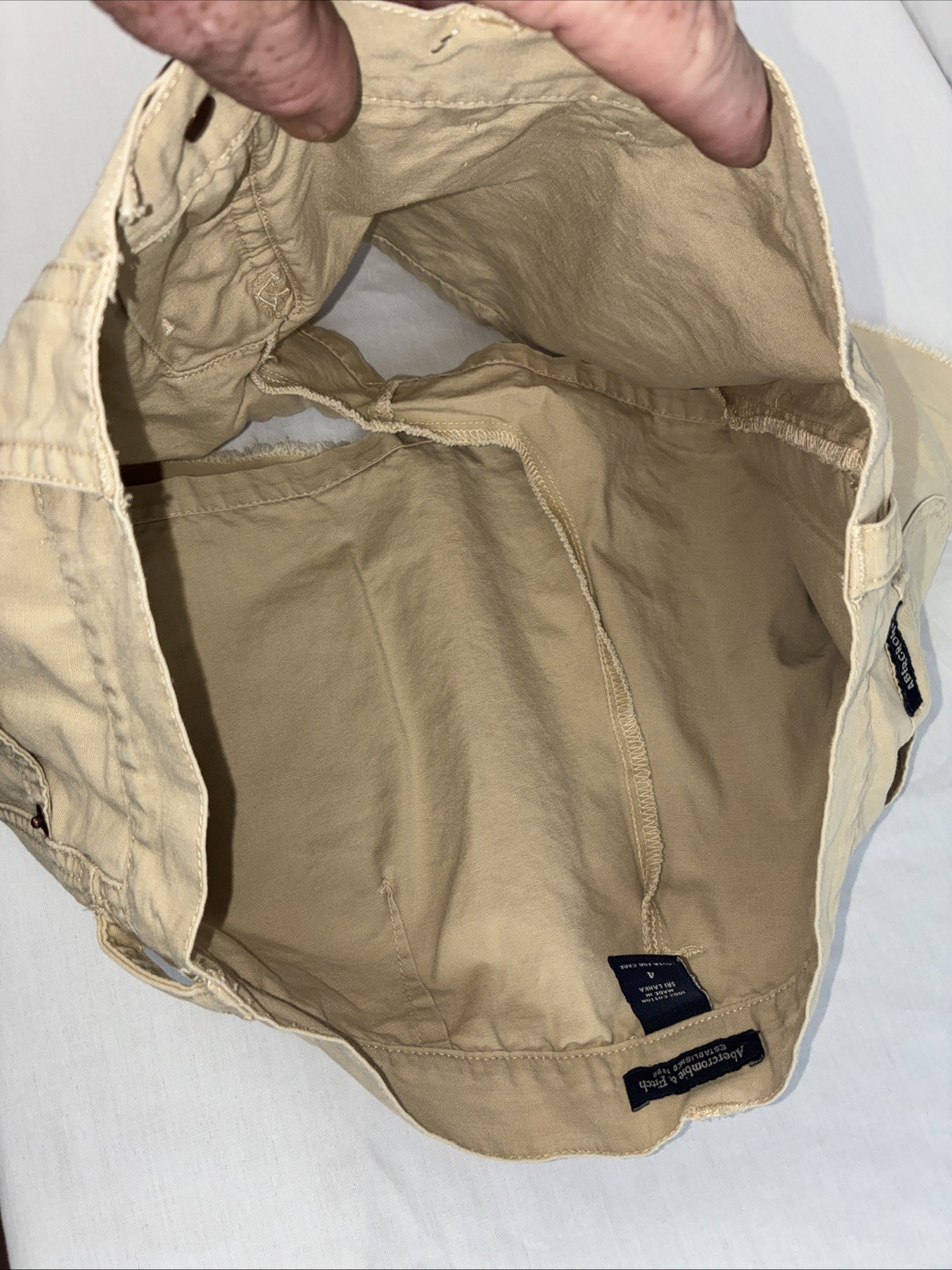 Abercrombie And Fitch – Mini Skirt with Shorts Size 4 – Tan- PRE-OWNED – GOOD