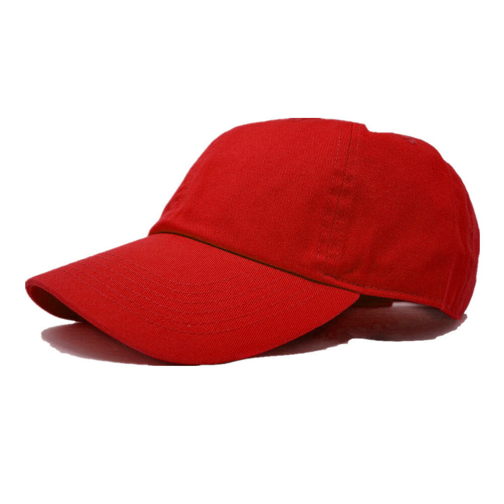 Mens Womens Baseball Caps Hat Washed Adjustable Cotton Plain Solid Dad Ball Cap