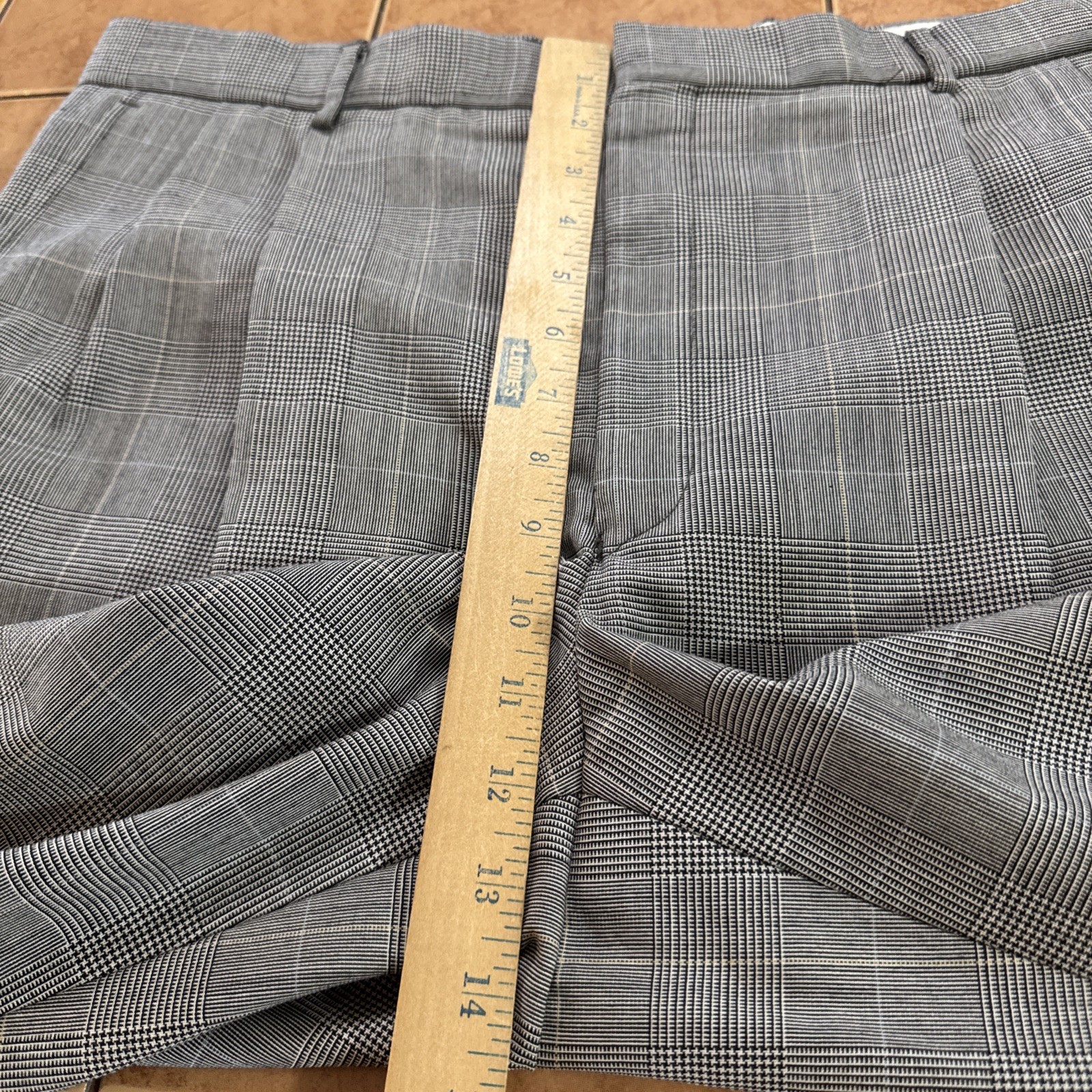 VTG Savile Row Men’s Wool Blend 2-Button Suit Gray Glen Plaid 44R Pants 38 x 32