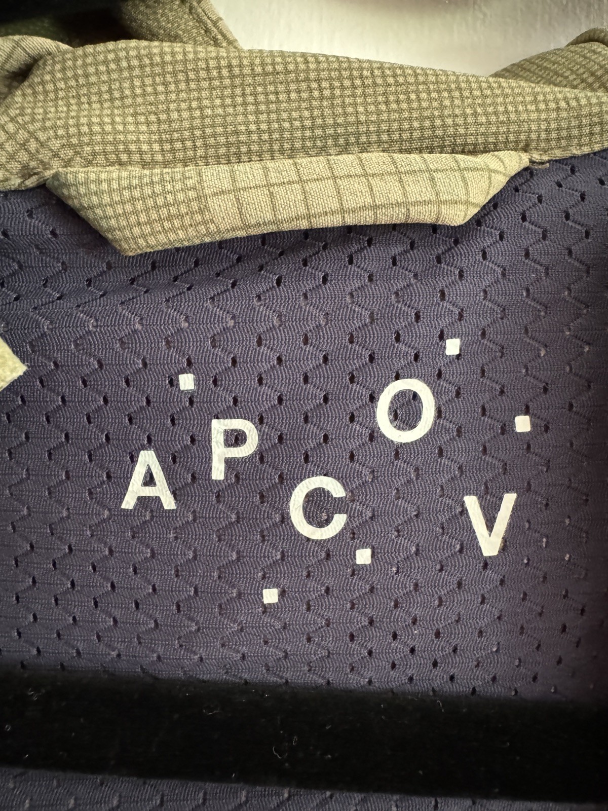 A.P.C. Outdoor Voices Jacket Mens Medium Green Camo 1/2 Zip Windbreaker Anorak