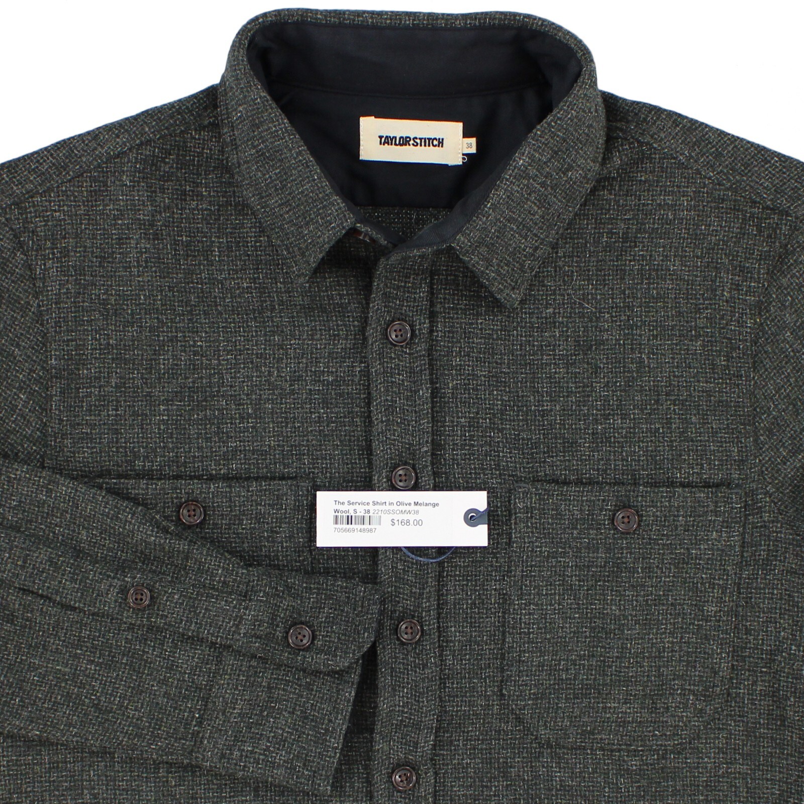 Taylor Stitch Men’s Service Shirt 100% Wool Breathable Button Up Pockets $168