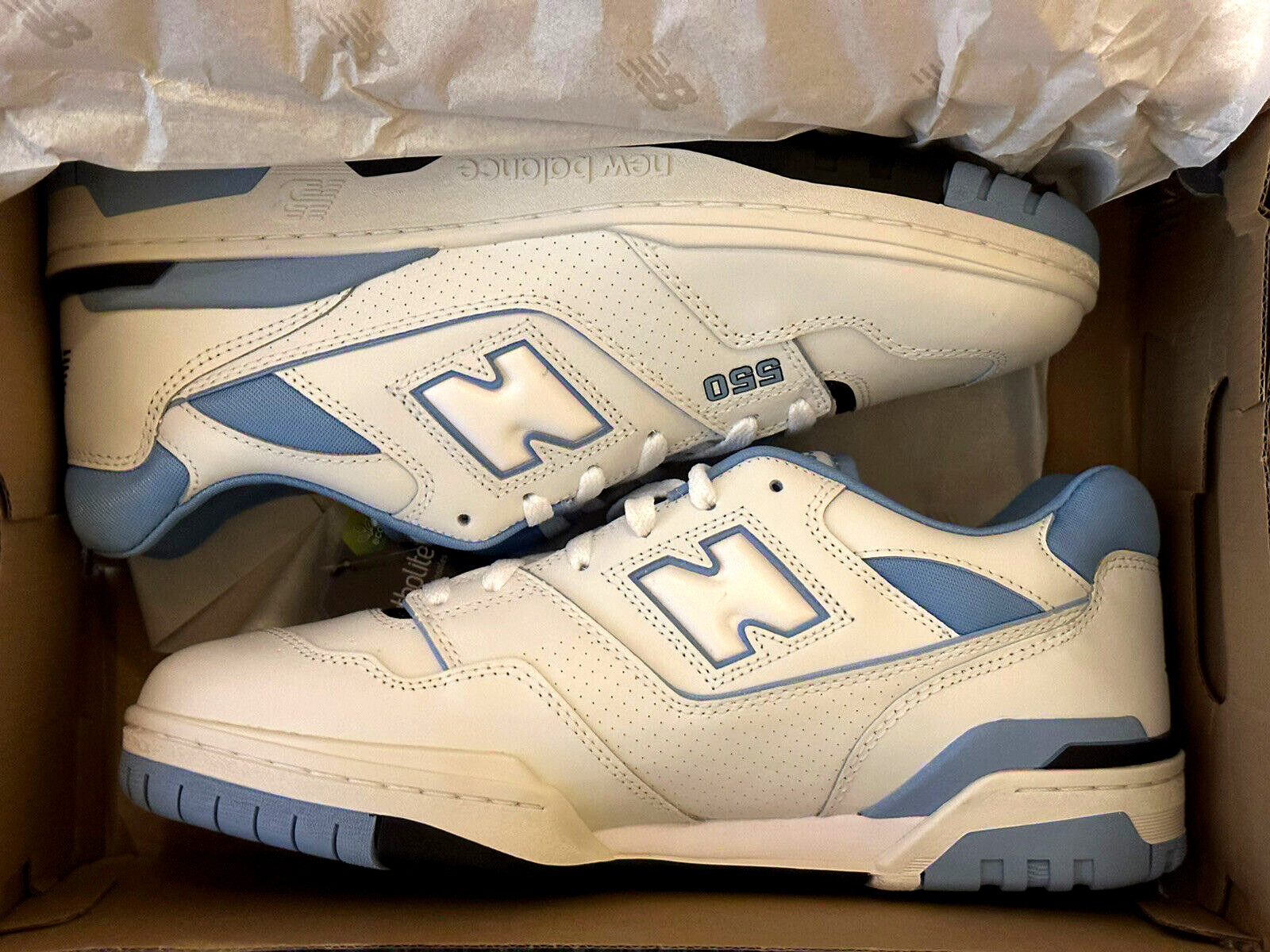 New Balance 550 (Size 12) UNC 2022 White University Blue BB550HL1