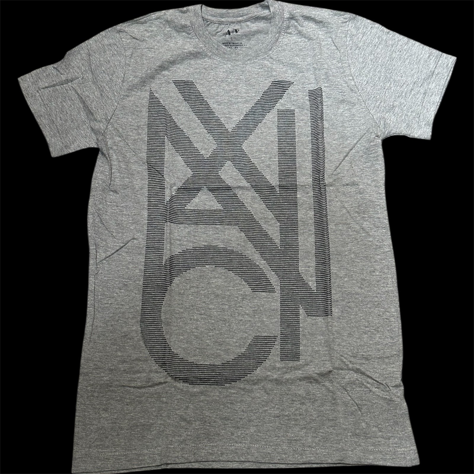 ARMANI EXCHANGE Heather Grey AX-10 Short Sleeve Slim Fit Designer T-shirt NWT