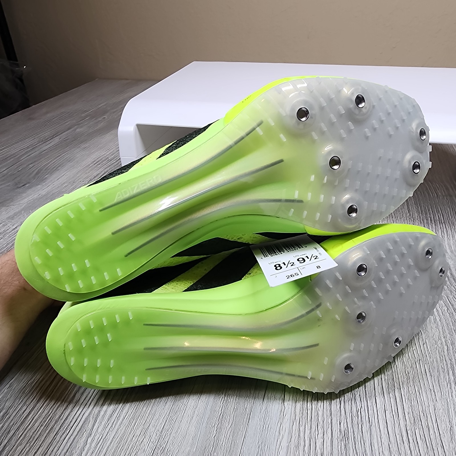 Adidas Adizero Prime SP 3 Track Spikes Green Mens Size 8.5 New IH5800