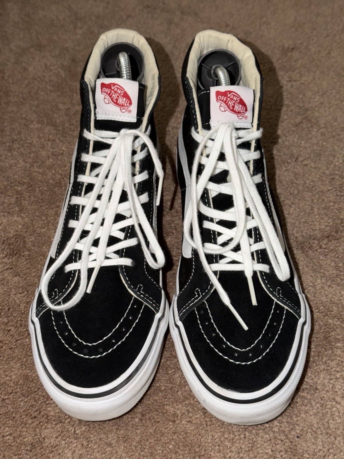 Vans Sk8 Hi Black White Skate Shoes Men 8 Women 9.5 Classic High Top