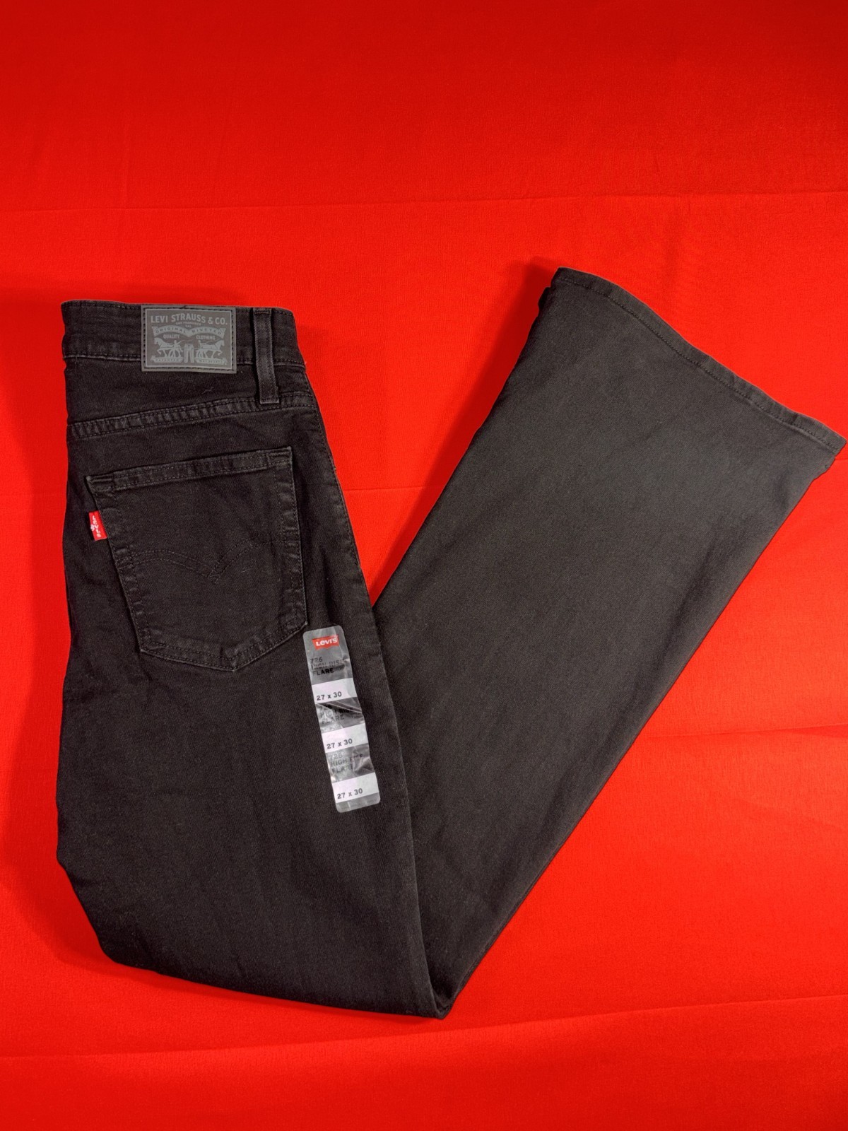 NEW ~ Levi’s Women’s 726 High Rise Flare Jeans Black Size 27×30 0130