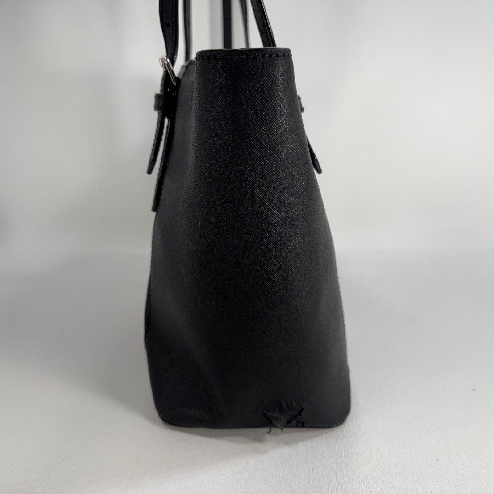 Bally Supra Black Embossed Leather Small Tote Purse – Damaged – See Details