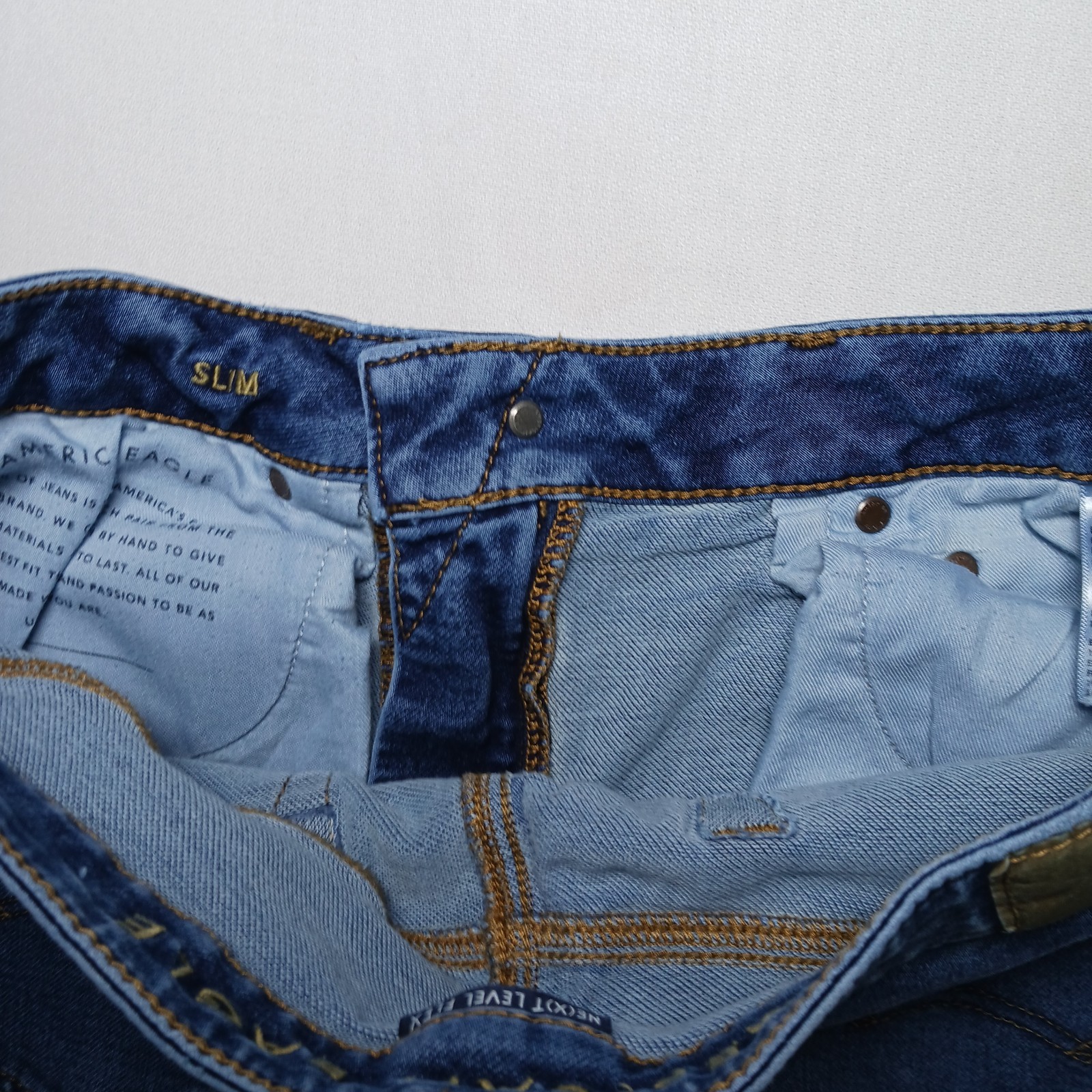 American Eagle Mens Next Level Flex Slim Jeans 31X32 Dark Blue Denim