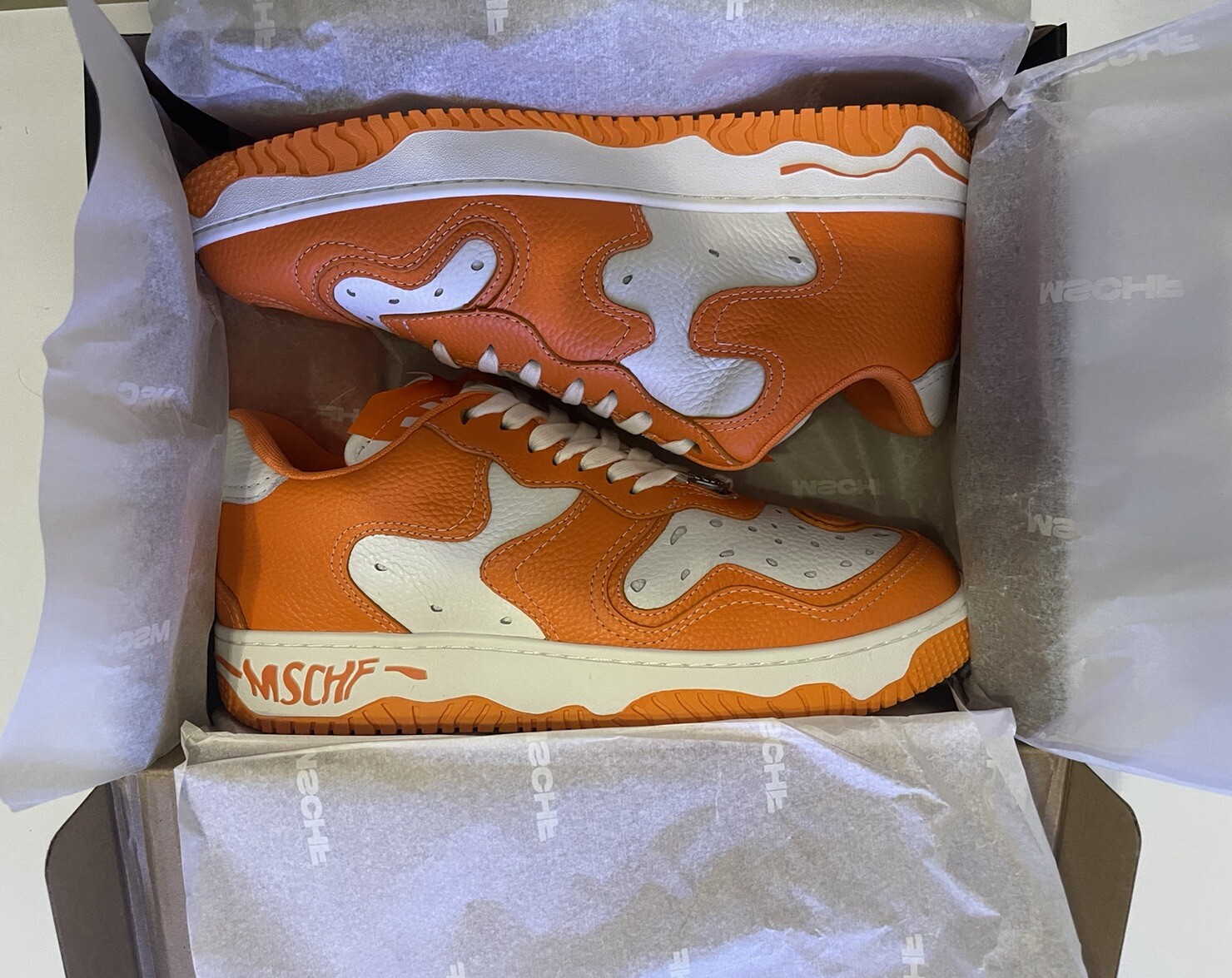 Brand New MSCHF Super Normal 2 Orange Milk White Sz US 10 UK 09 EUR 44 CM 28