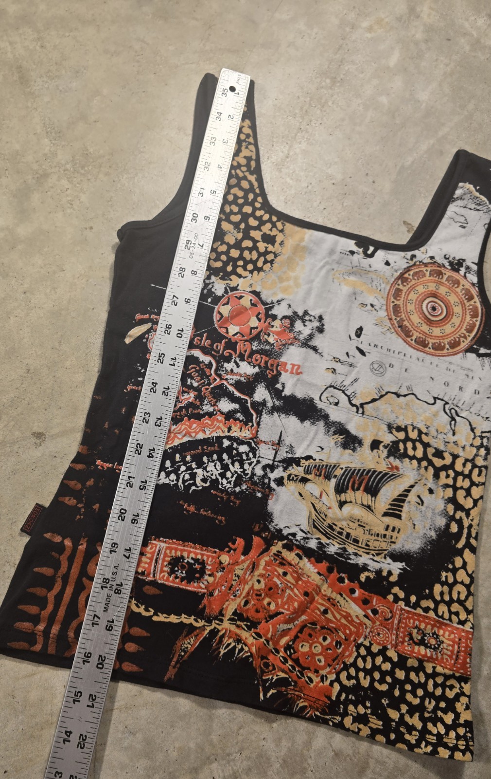 Morgan de Toi Vintage Y2K Ship Sailing Graphic Tank Top 00s