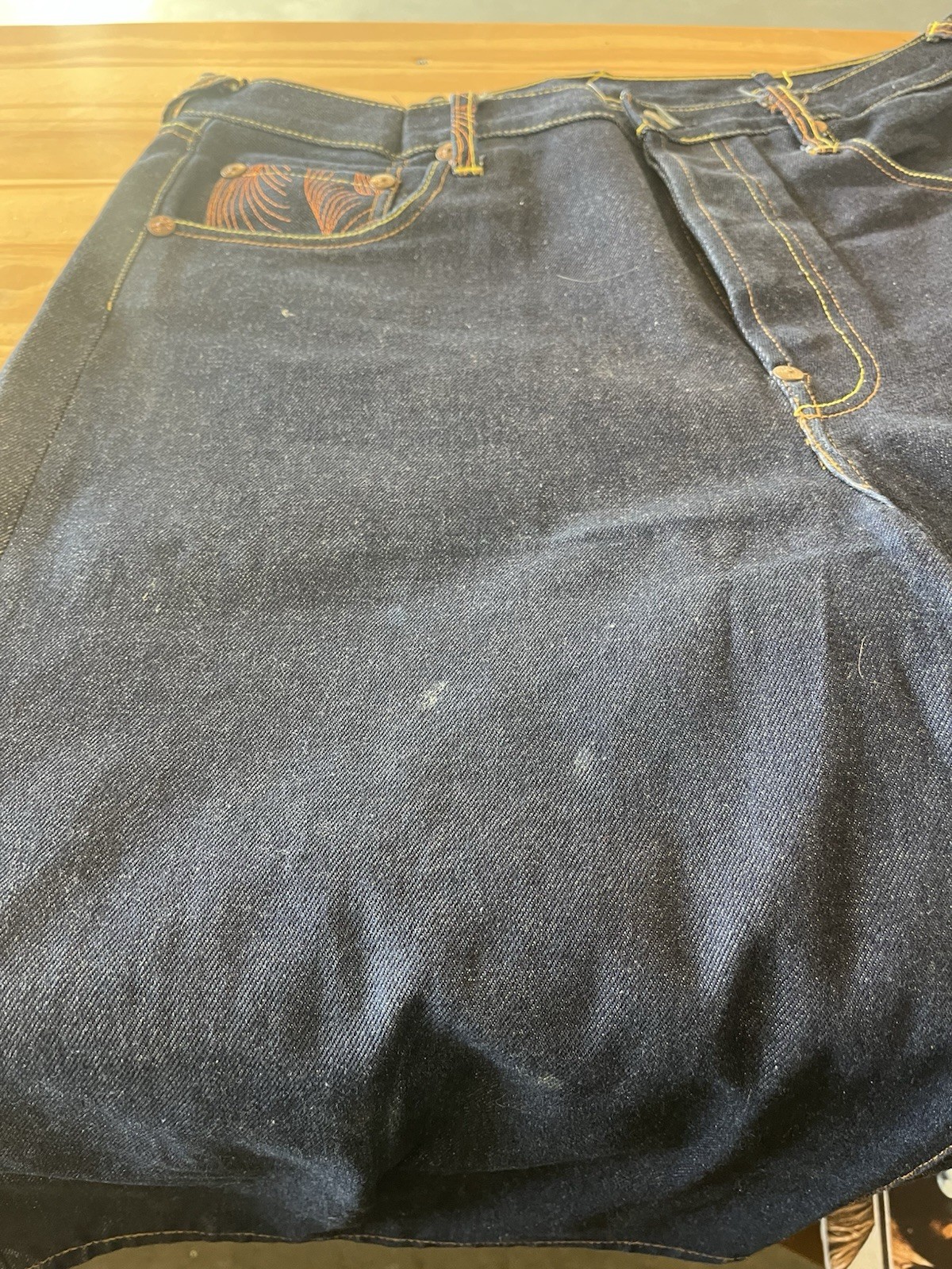 Vintage 2000’s Evisu Jeans dark denim shorts 36 x 15 READ DESCRIPTION