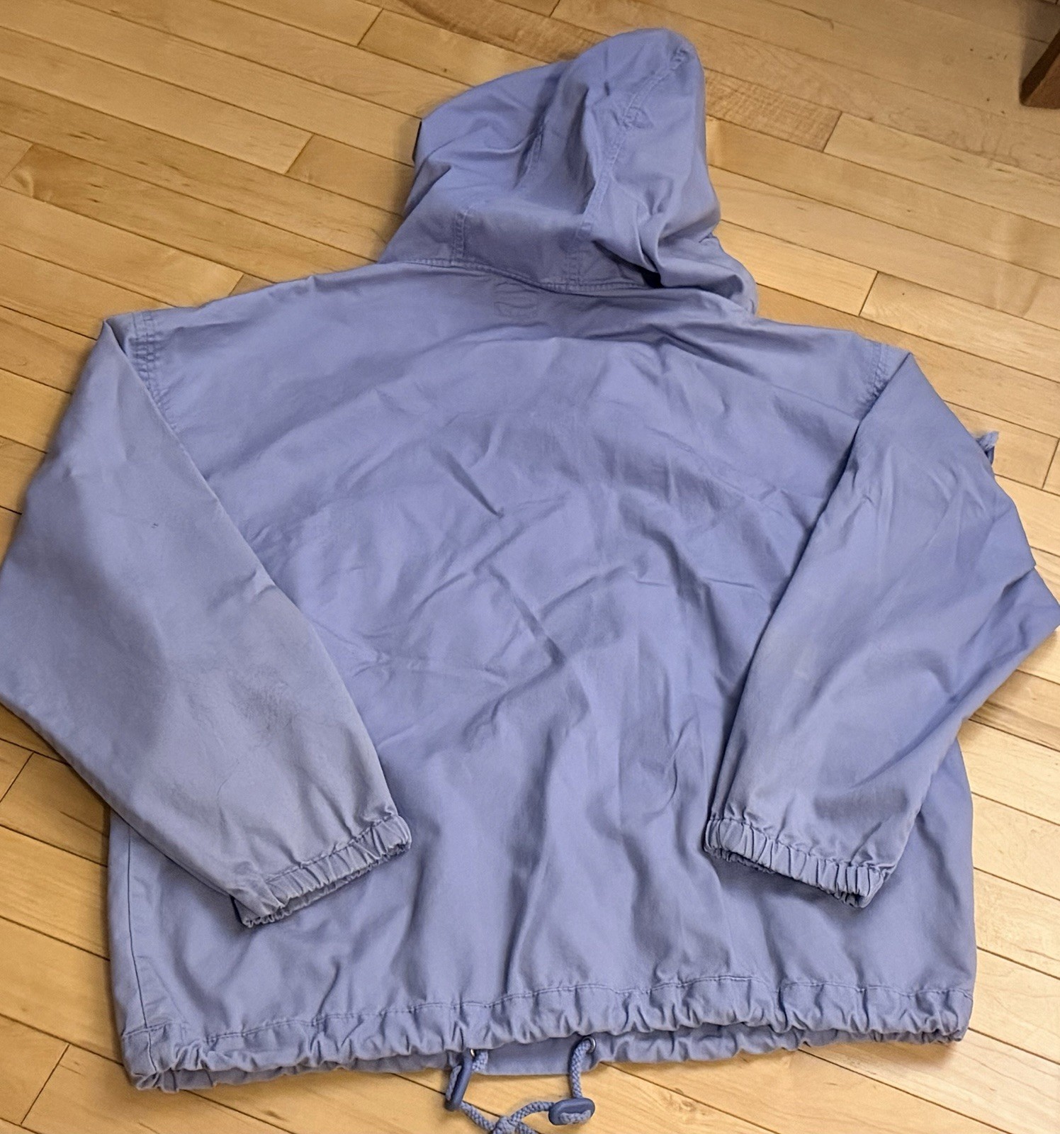 GAP Vintage ’90s Light Purple Hooded COTTON Anorak Popover Jacket Size S Pockets