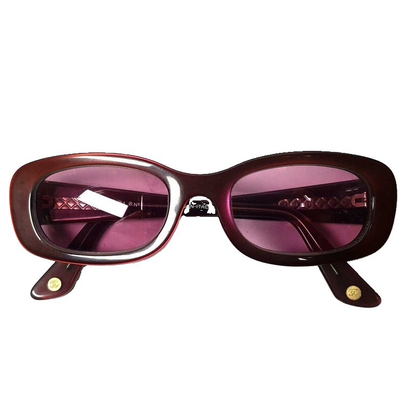 CHANEL 5011 C.532/64 Burgundy Brown Pink Lens CC Logo Vintage Sunglasses 51mm