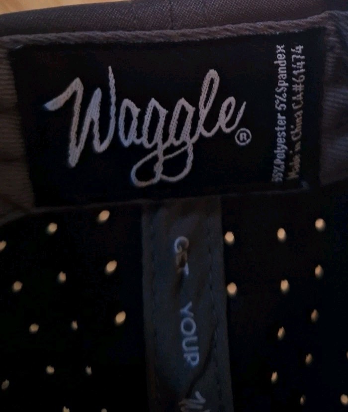 Waggle Golf Black Scorpion SnapBack Cap/Hat. Grey Moon & Cactus Performance Cap.