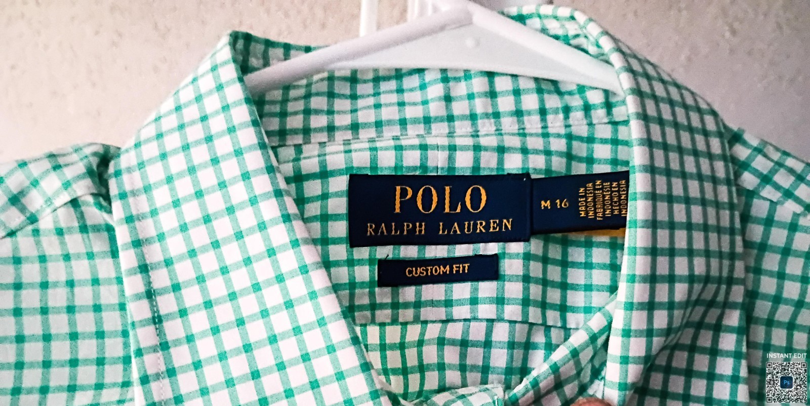 Polo Ralph Lauren Men’s Green Button Down Collar Dress Shirt Men’s Size…