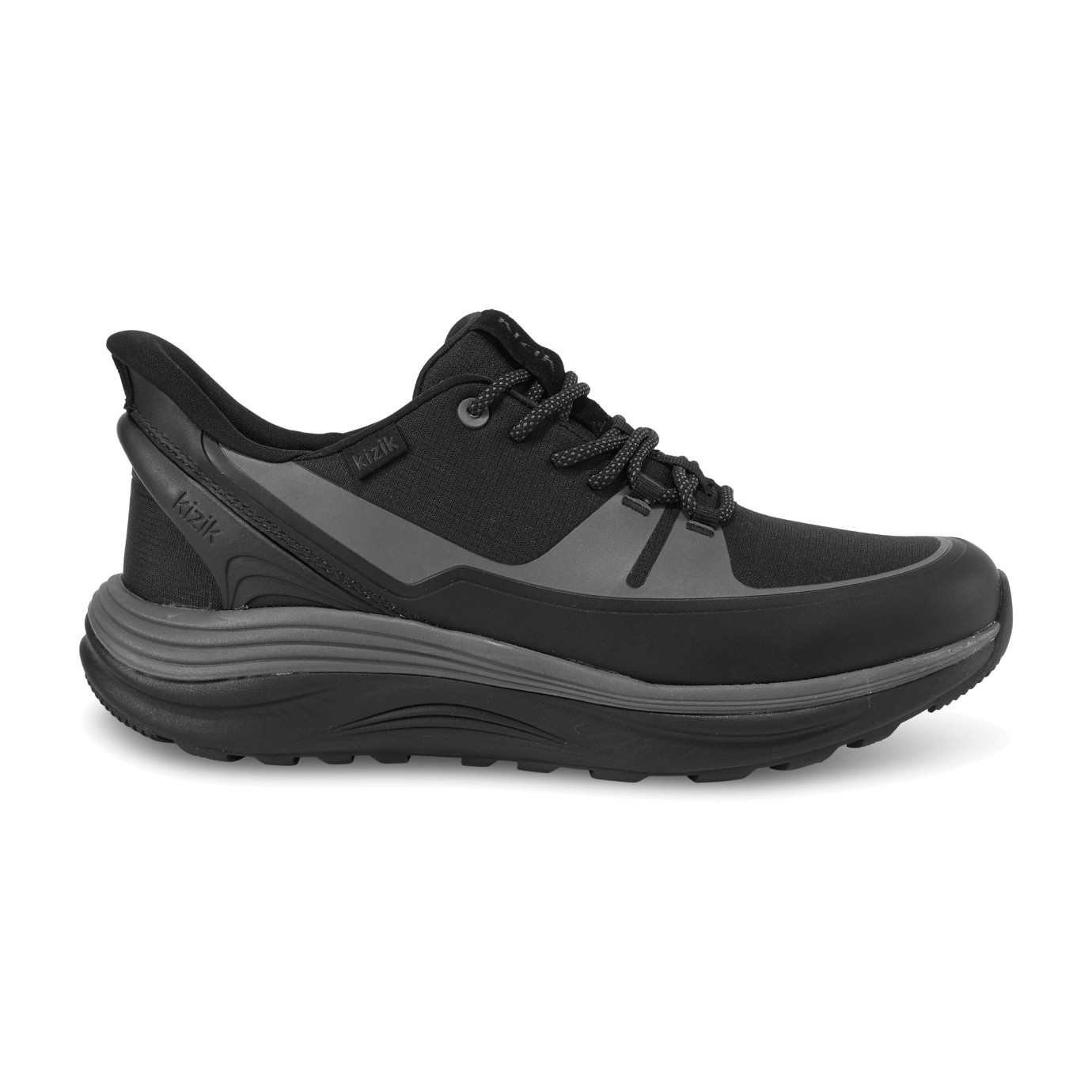 Kizik Men’s London AT – Black/Poppyseed — New Slip-On Hands-Free Shoes