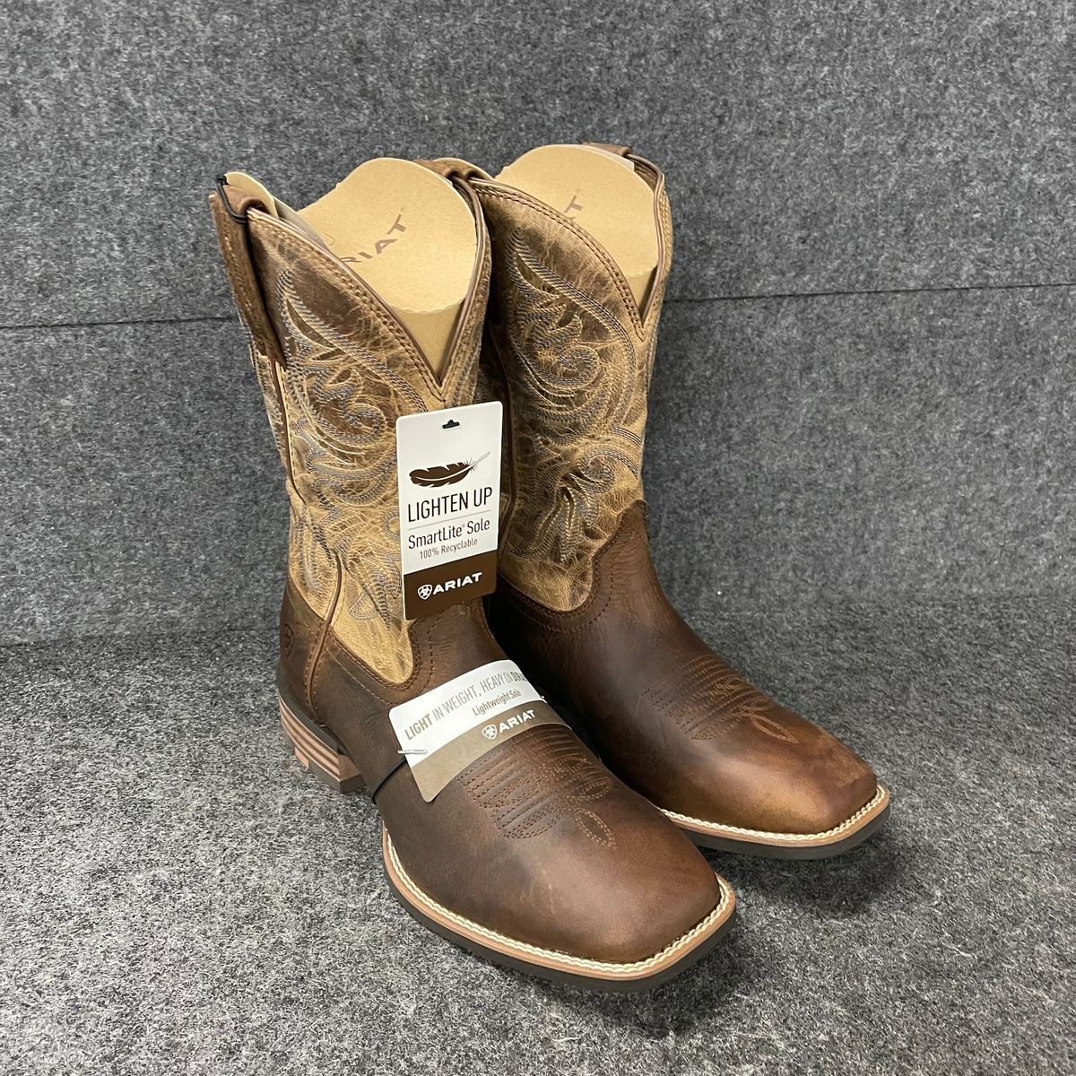 ARIAT Slingshot Cowboy Boots Men’s Size 10 Bartop Brown/Trusty Tan