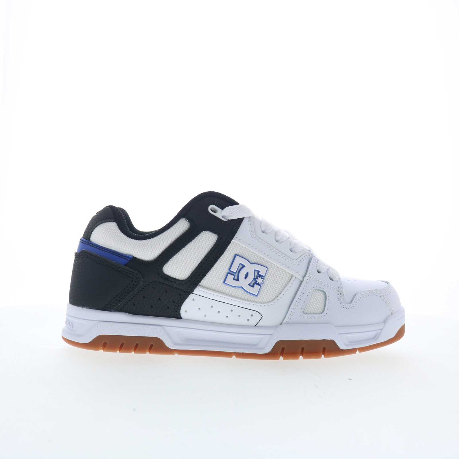 DC Stag DC01813100-WBBLGM Mens White Leather Skate Inspired Sneakers Shoes