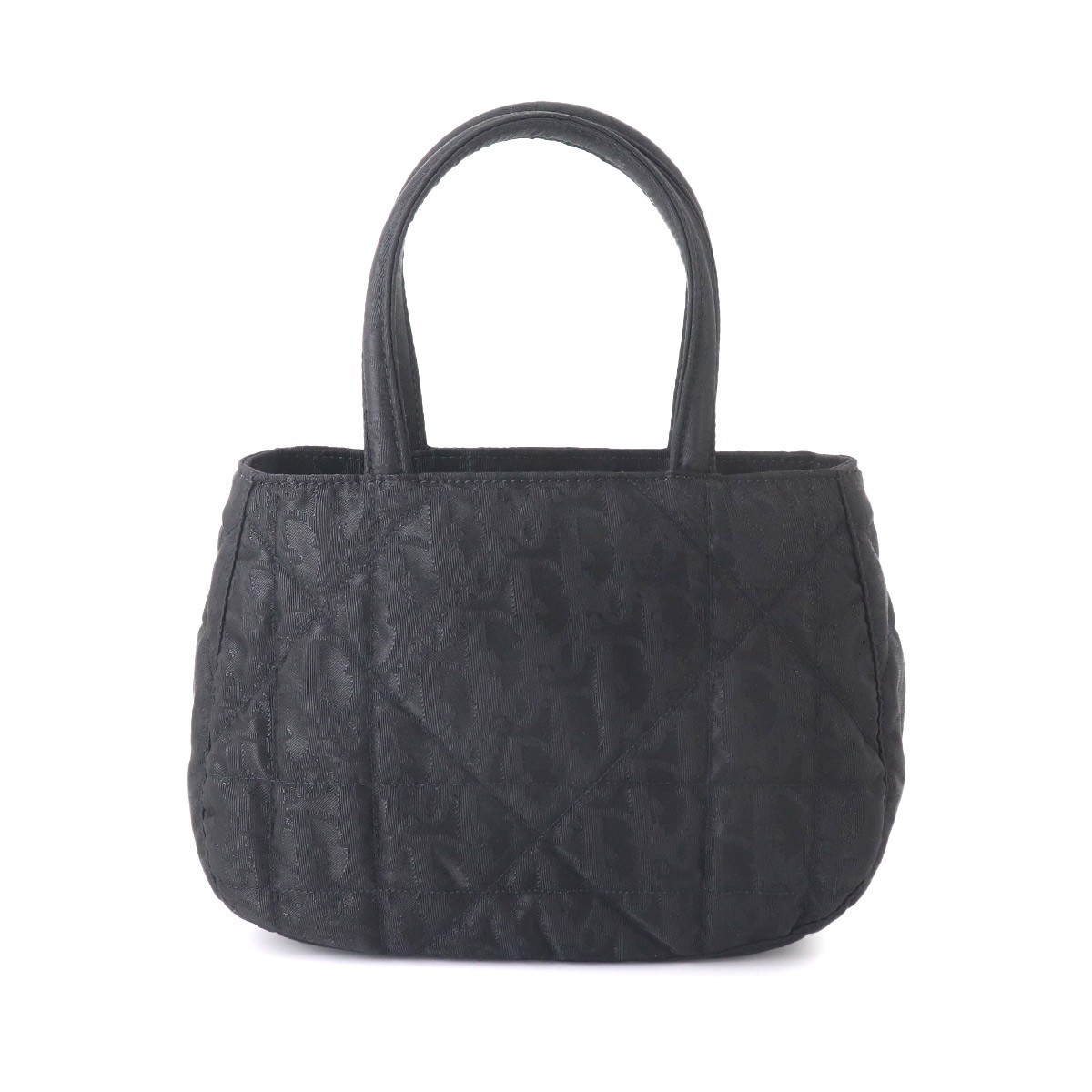 Christian Dior Trotter Mini Hand Bag Nylon Leather Black Purse 90325502