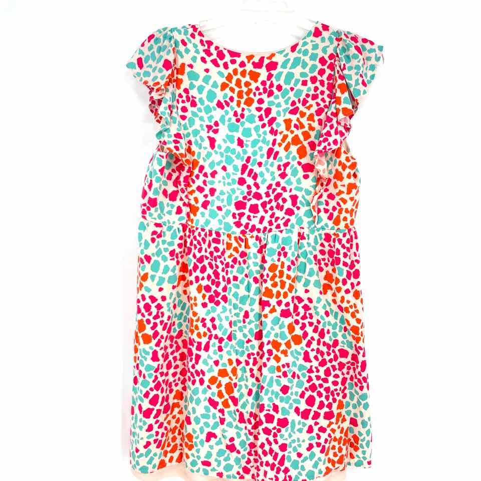Size SMALL Cream Multi-Color Spotted Dress